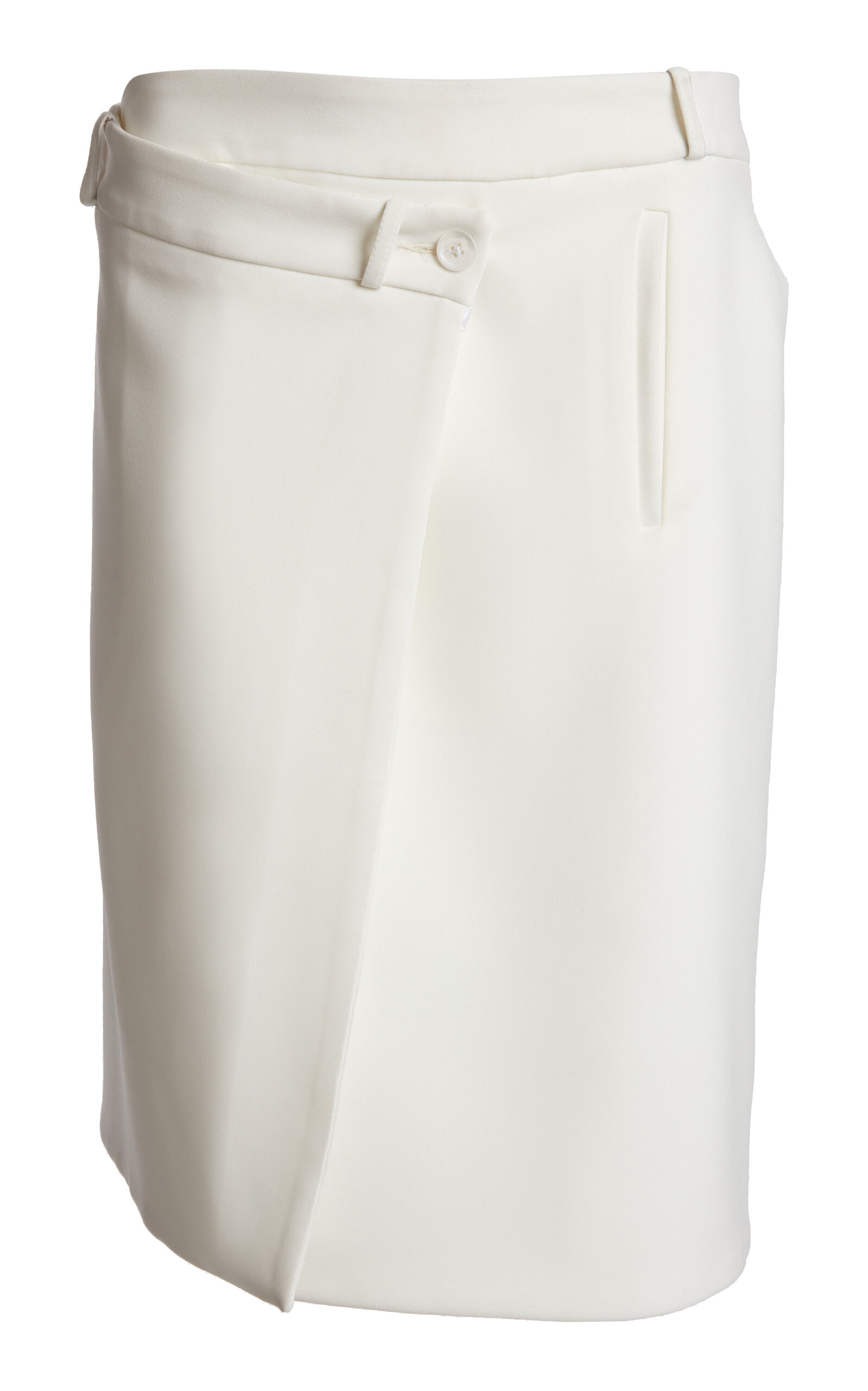 Coperni Pleated Circular Midi Skirt In White