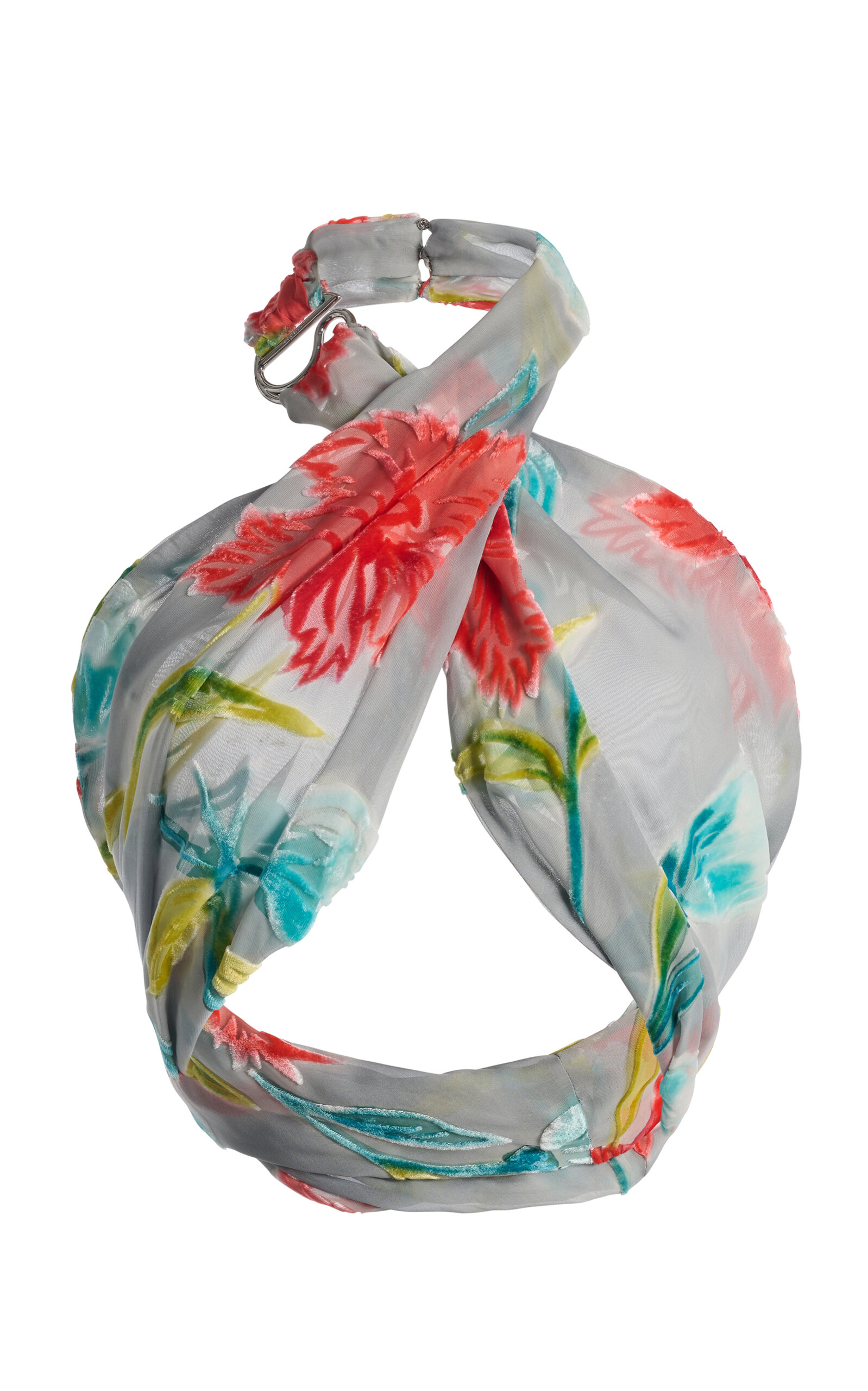 Coperni Soie Devoré Crossed Top - Print