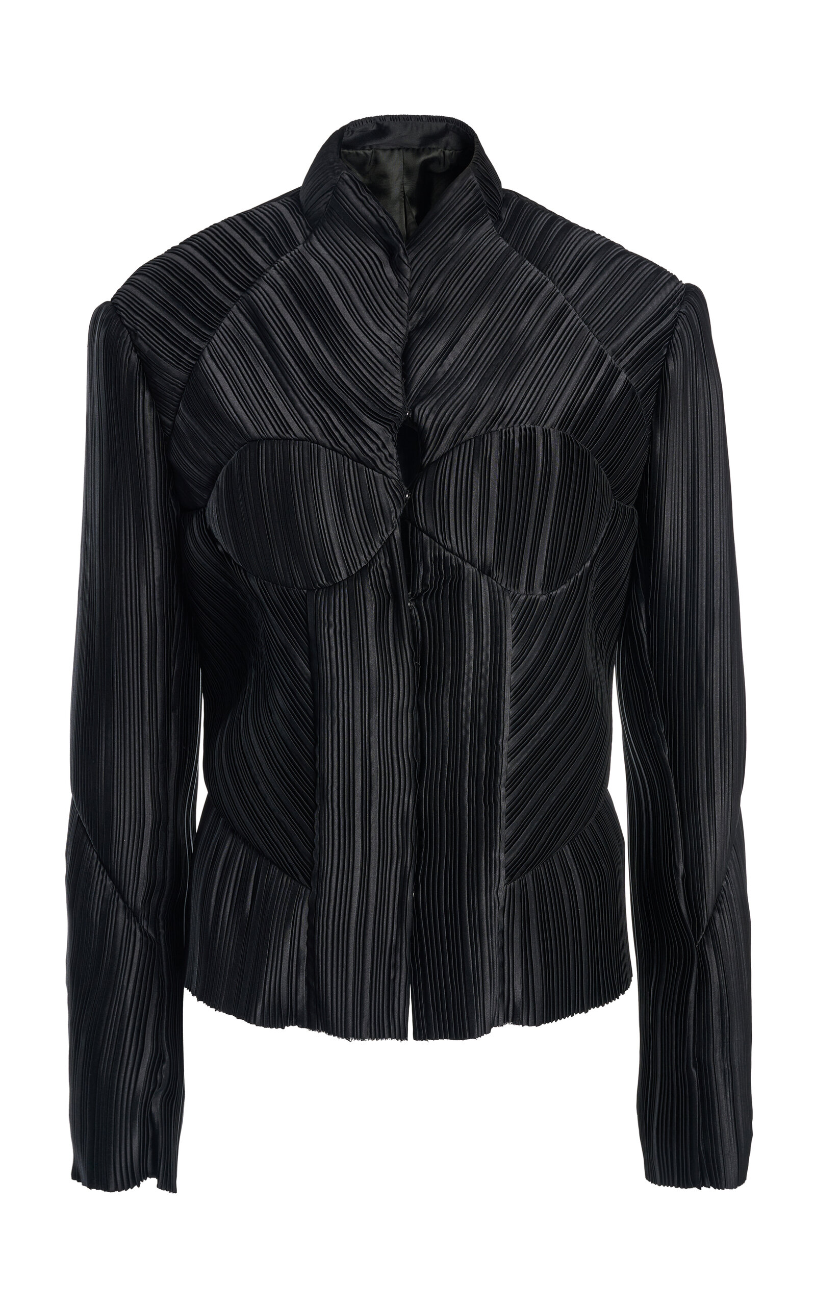 Coperni Pleated Jacket In Black
