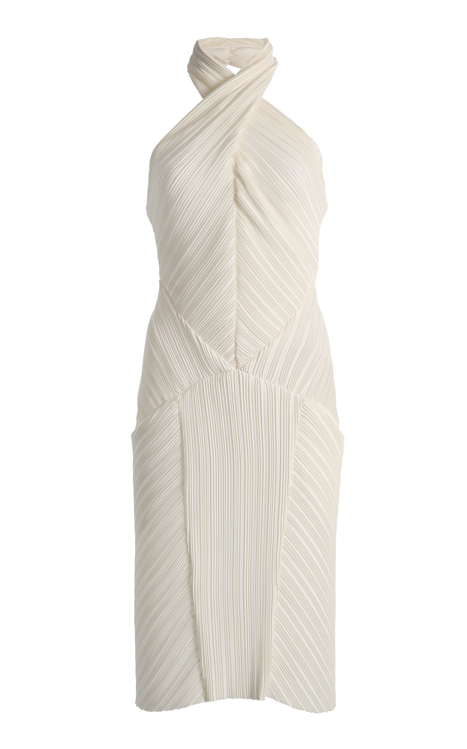 Coperni Pleated Halterneck Midi Dress