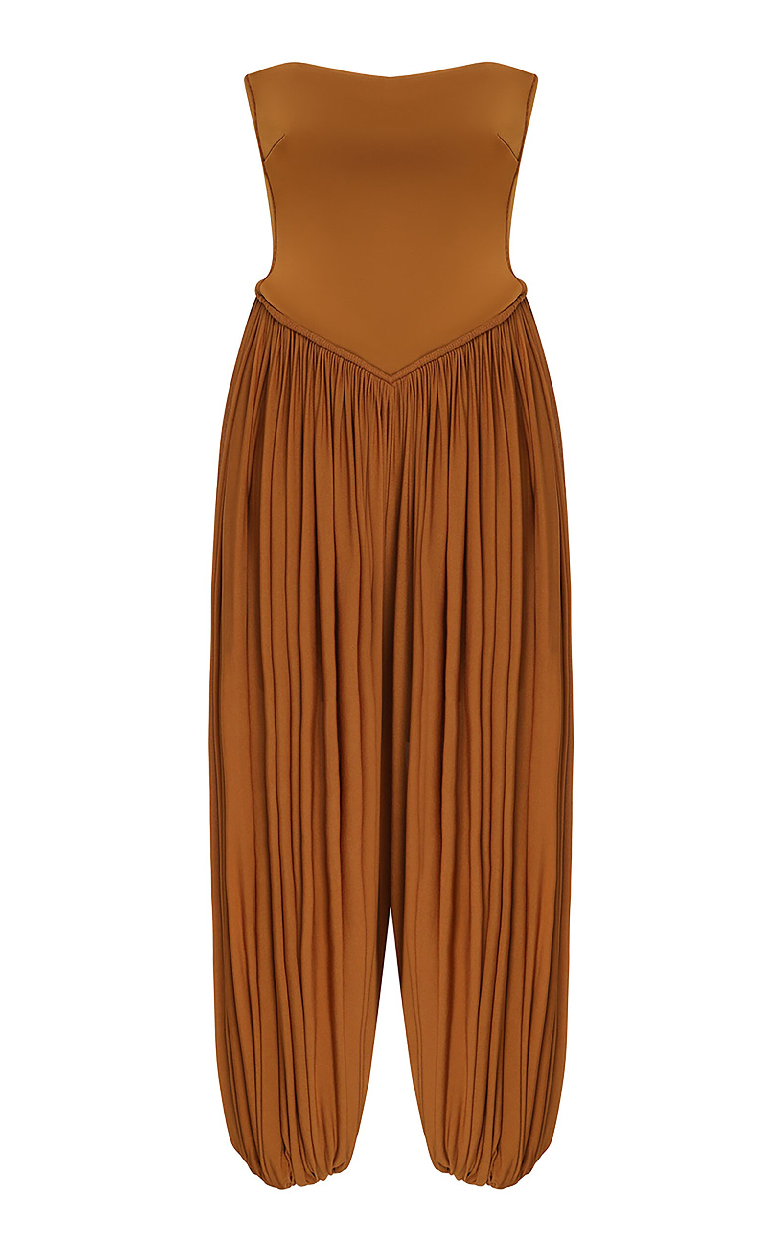 Zimmermann Luna Strapless Jumpsuit In Brown