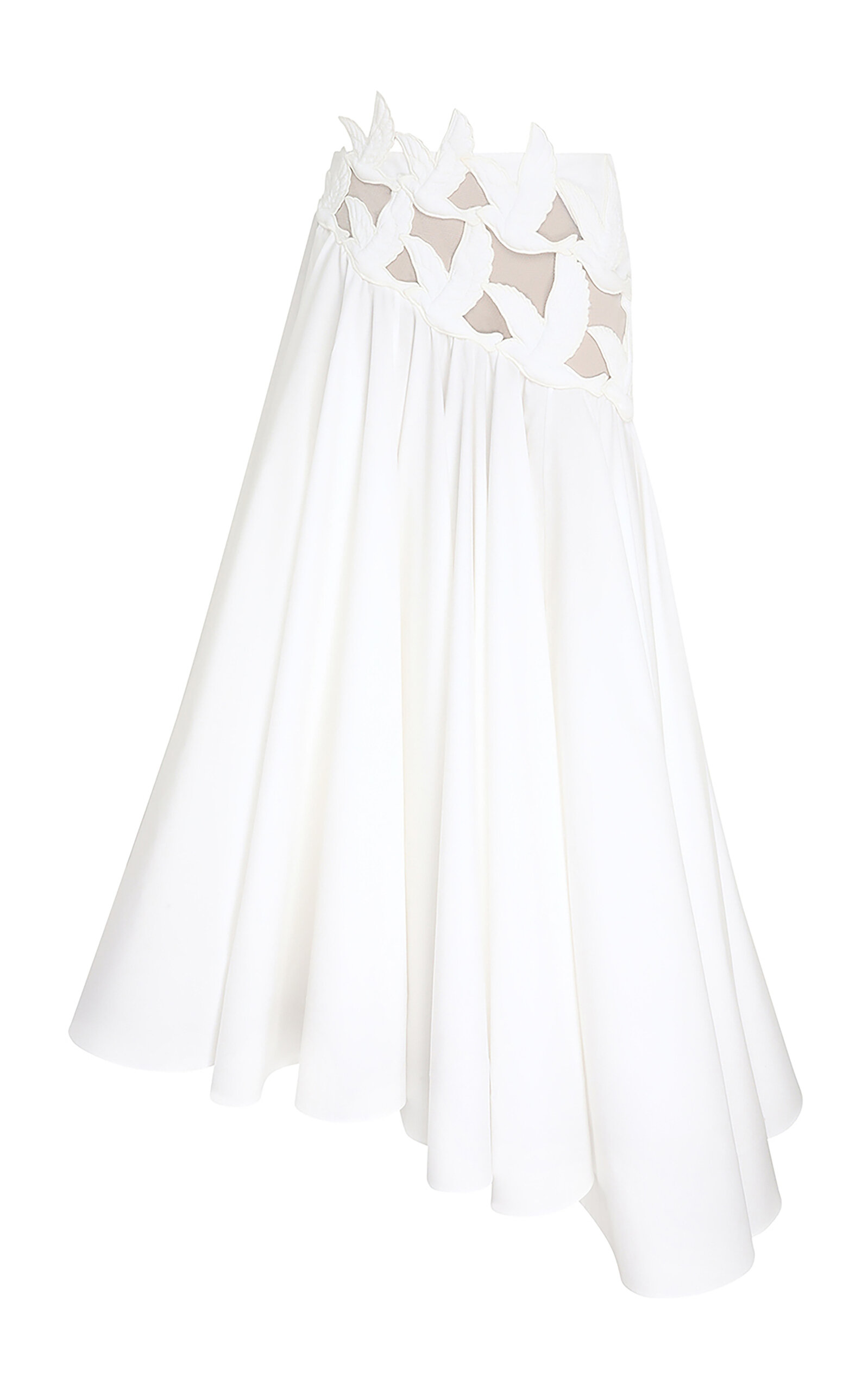 Zimmermann Luna Appliquéd Cotton Maxi Skirt In White