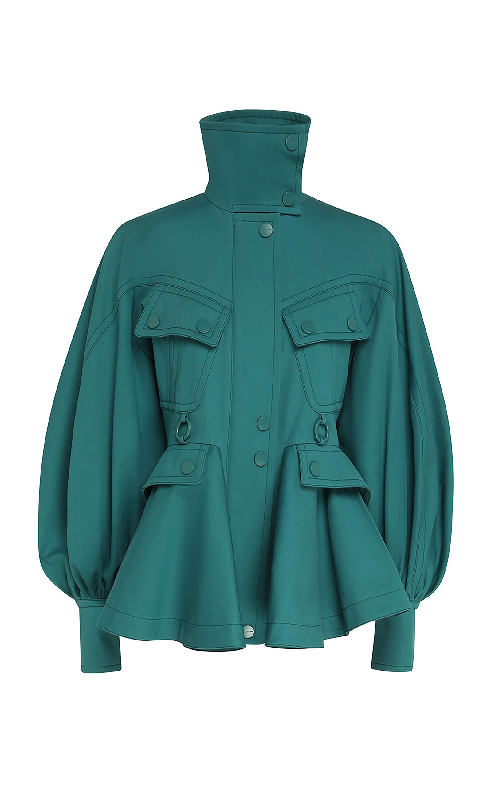 Zimmermann Luna Drill Utility Cotton Jacket In Blue