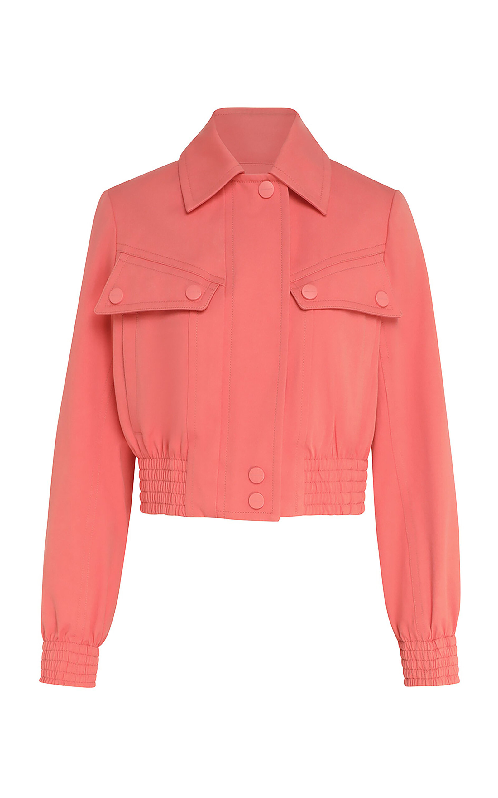 Zimmermann Alchemy Drill Cotton Bomber Jacket In Pink