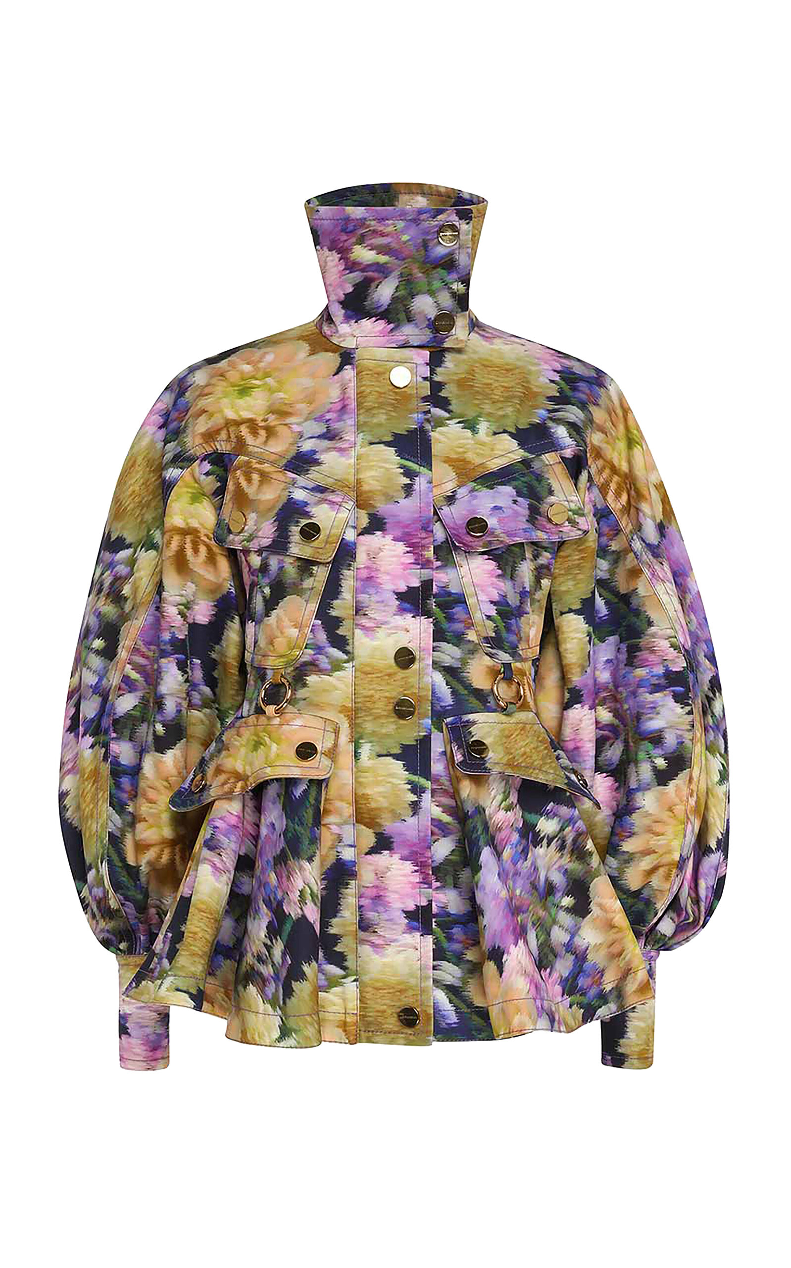 Zimmermann Luna Floral Drill Cotton Jacket In Multi
