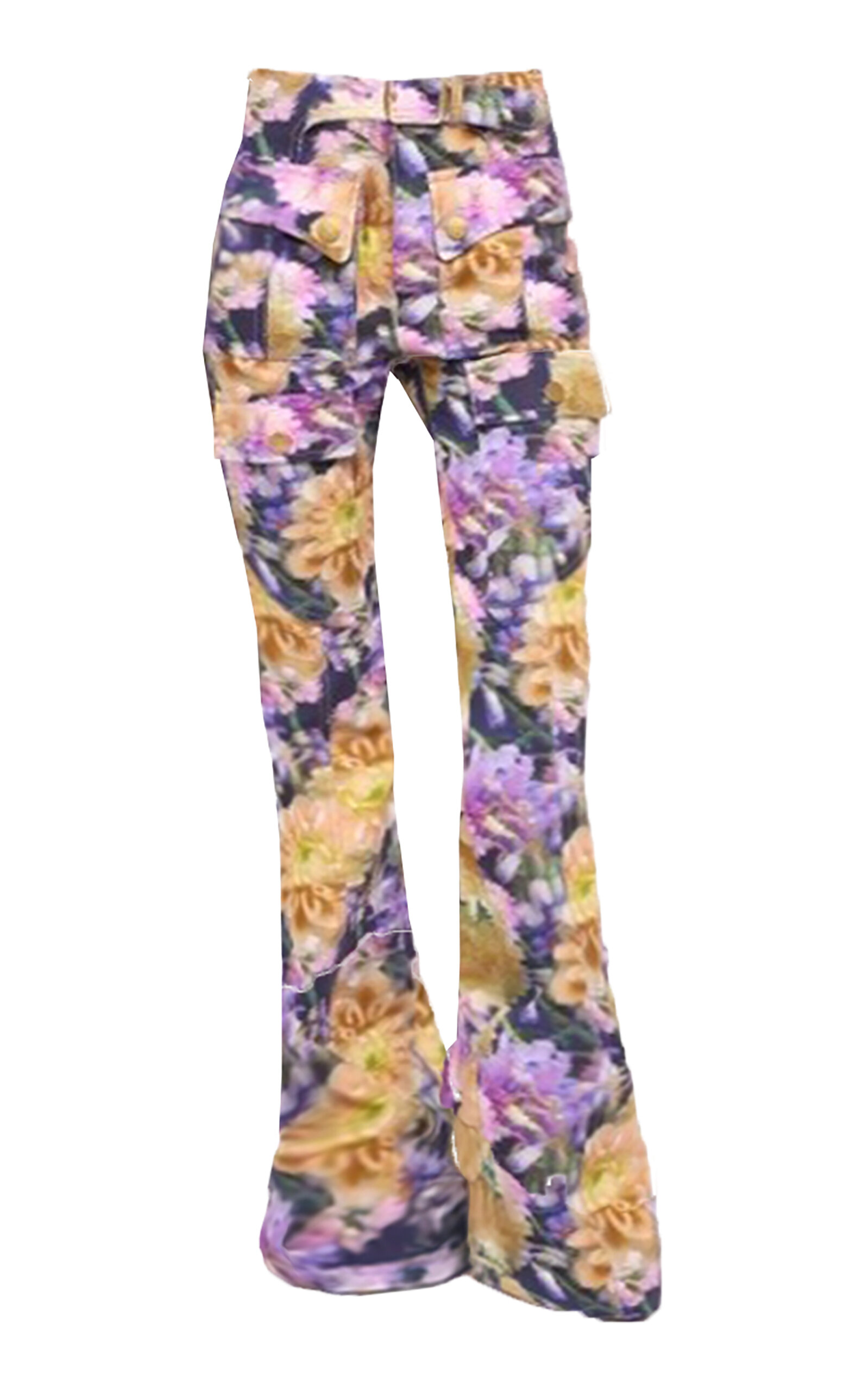 Zimmermann Luna Floral Drill Cotton Flared Pants In Multi