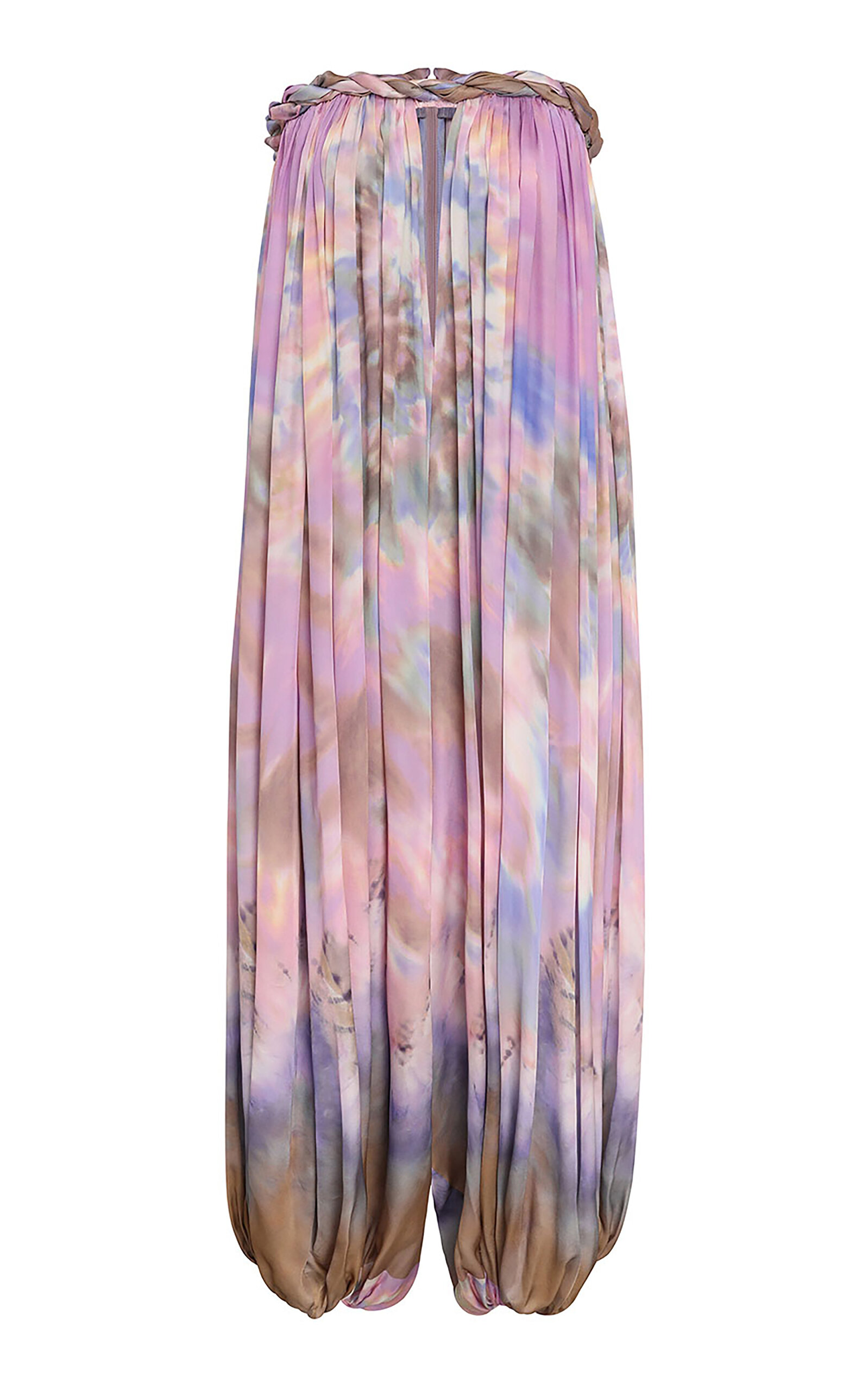 Zimmermann Luna Twist-detailed Silk Jumpsuit In Multi