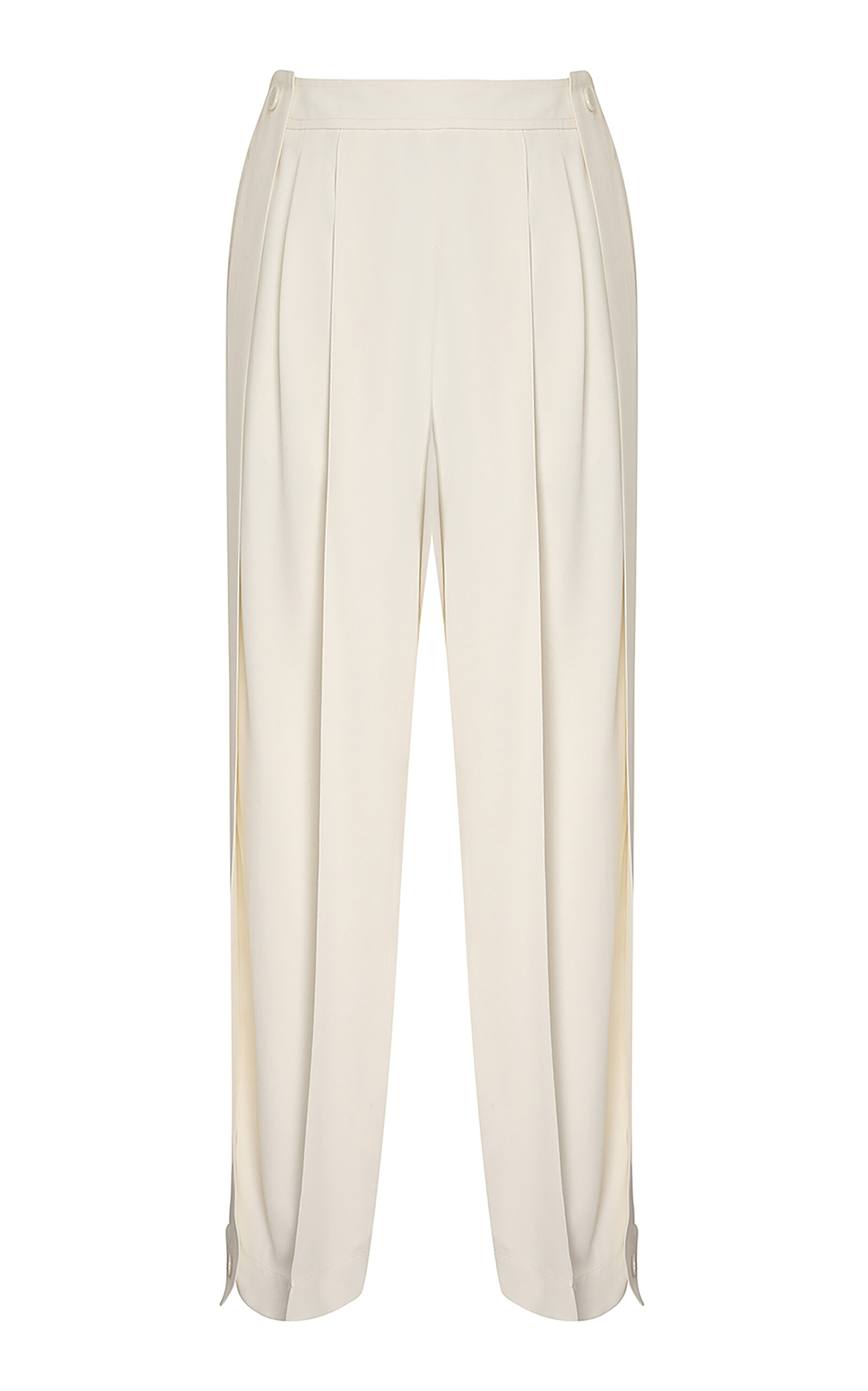 Zimmermann Luna Low-rise Twill Barrel-leg Pants In White