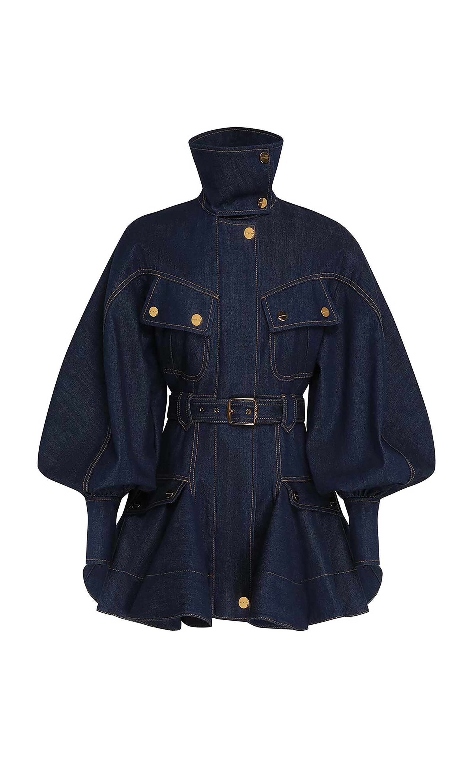Zimmermann Luna Utility Denim Jacket In Blue