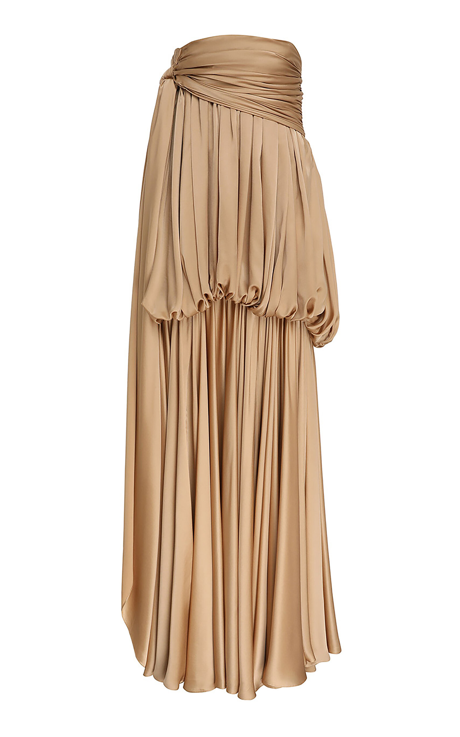 Zimmermann Alchemy Strapless Gathered Silk Gown