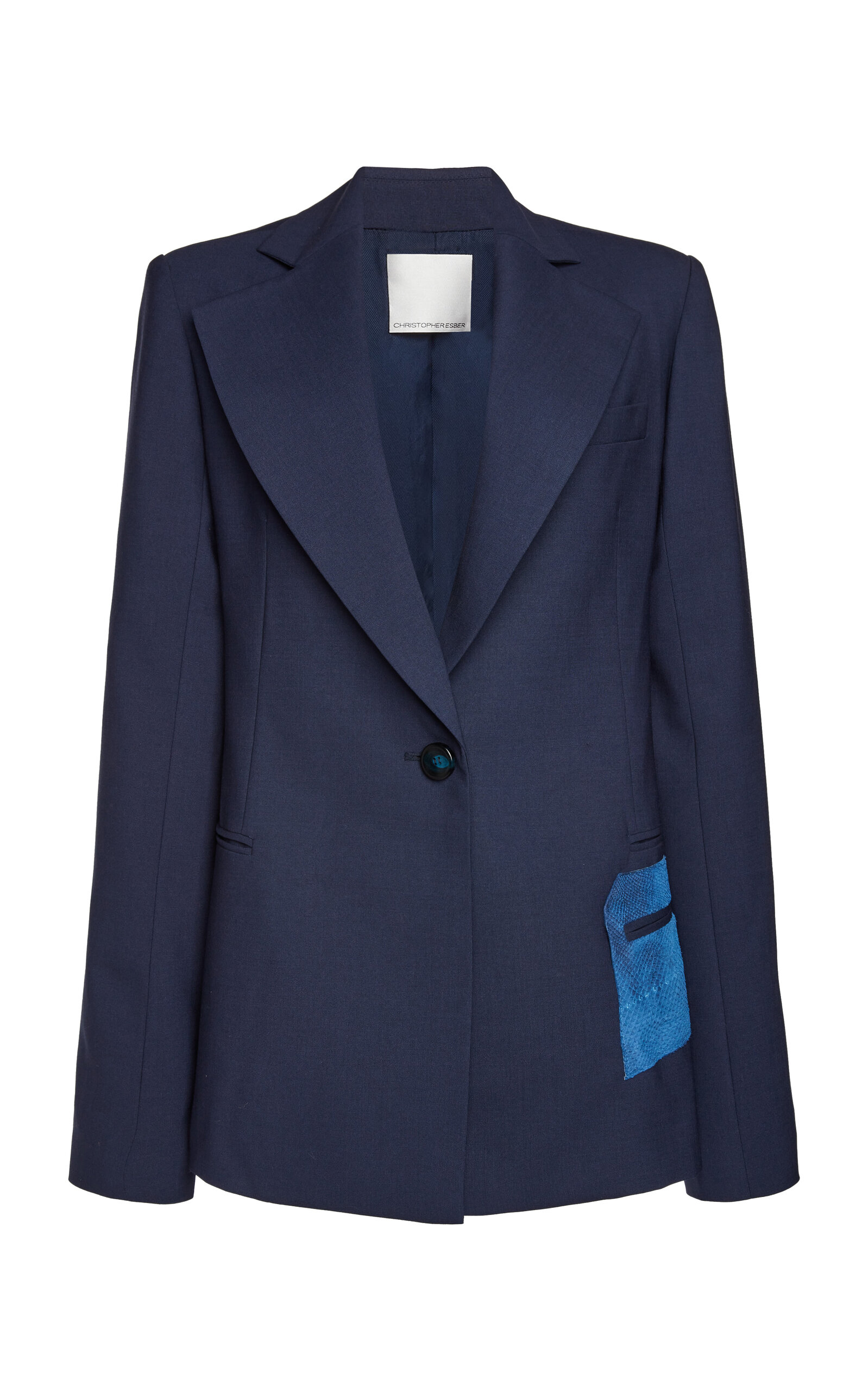 Christopher Esber Stretch-Wool Blazer - Blue