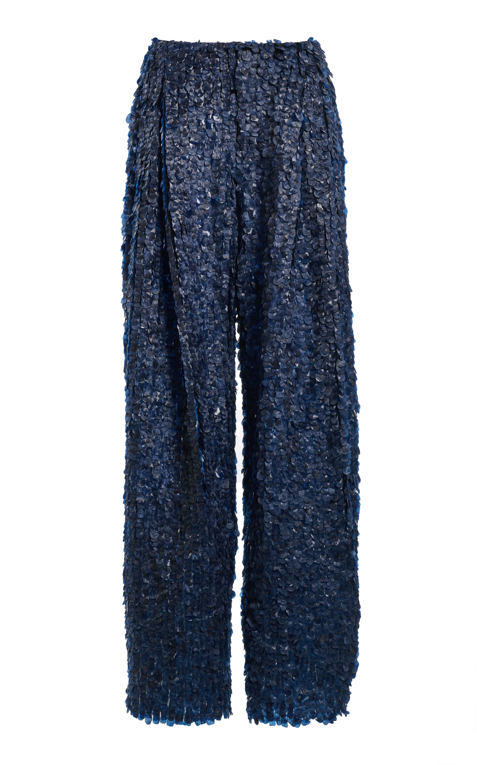 Christopher Esber Fish Scale Sequined Wide-Leg Pants - Blue