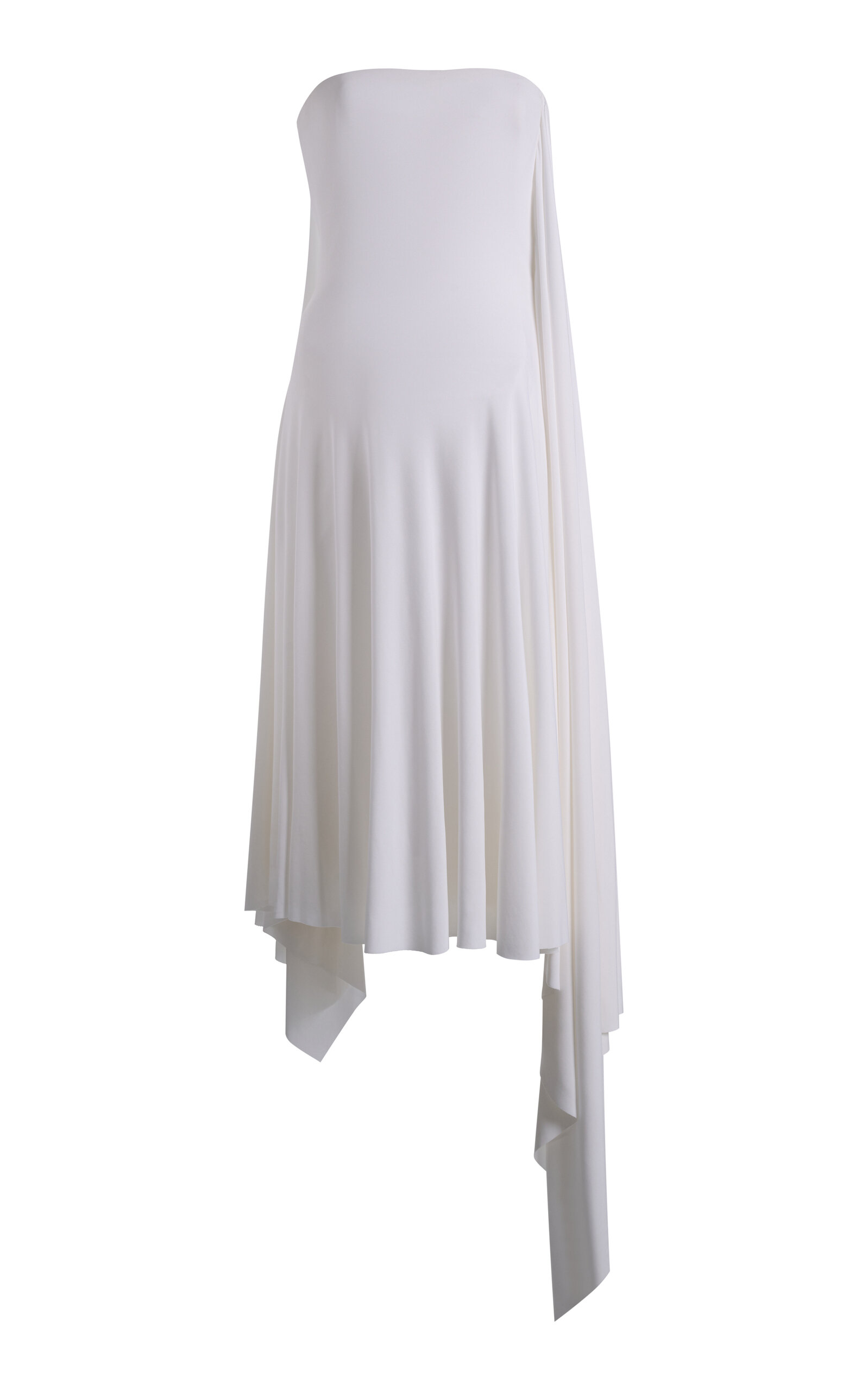 Christopher Esber Framed Arc Crepe Midi Dress In White