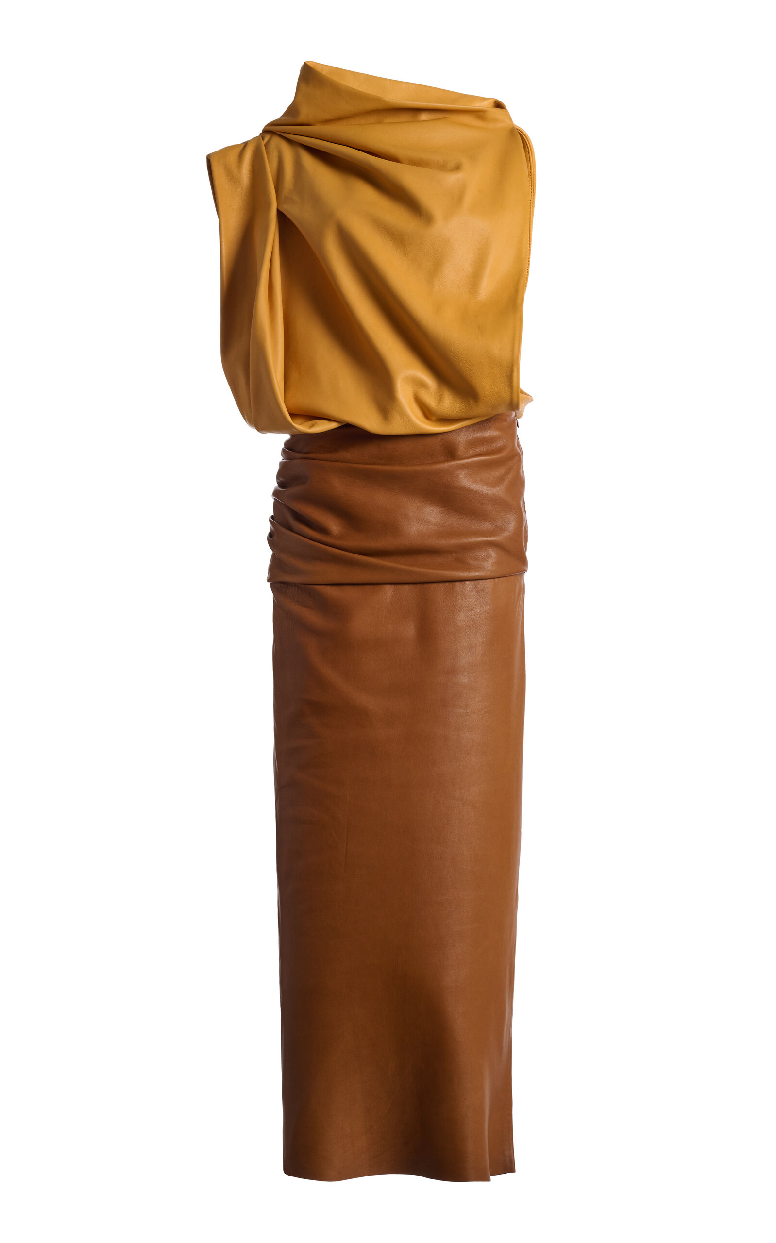 Christopher Esber Draped Leather Maxi Dress
