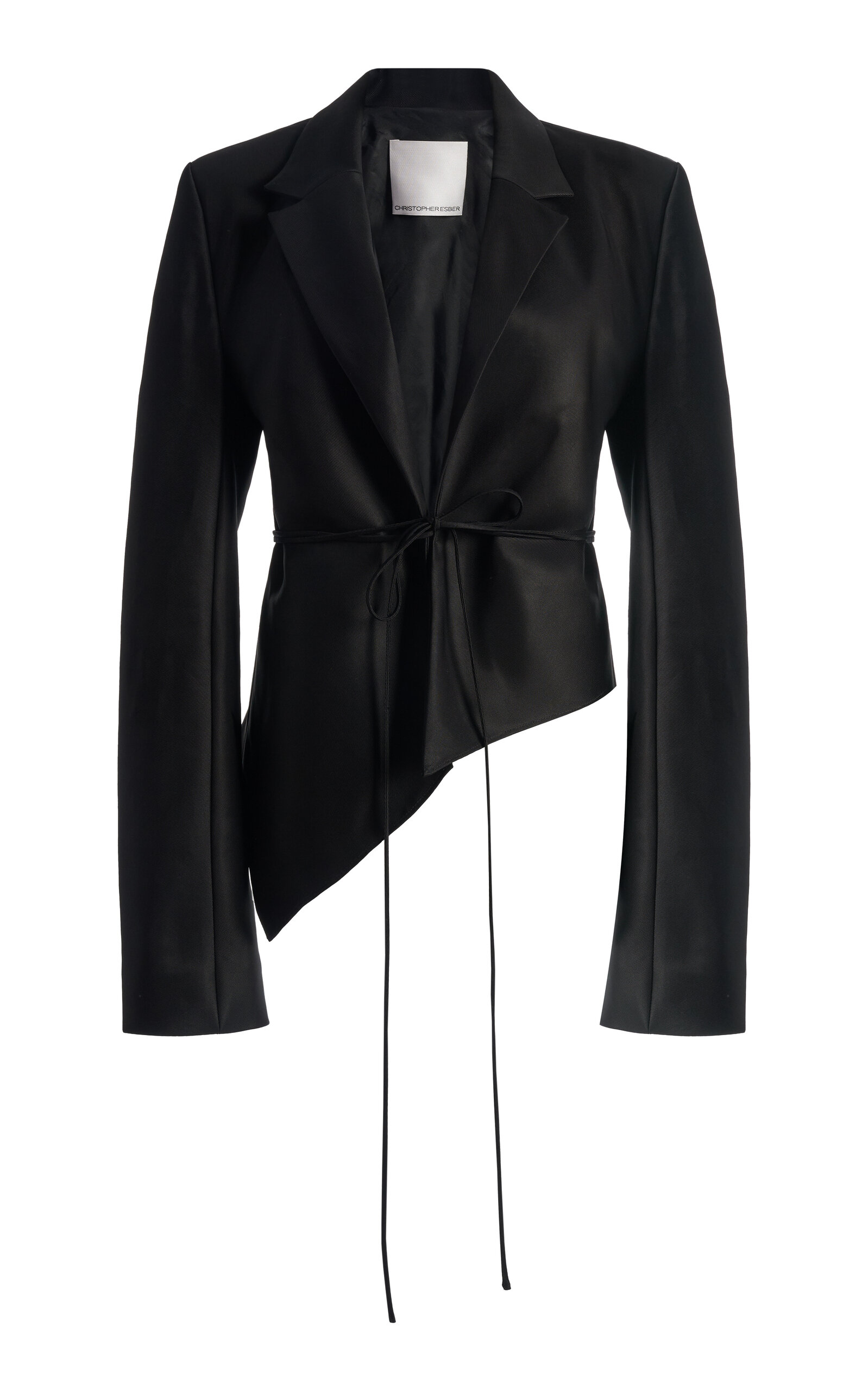 Christopher Esber Released Bias Satin Blazer In Black