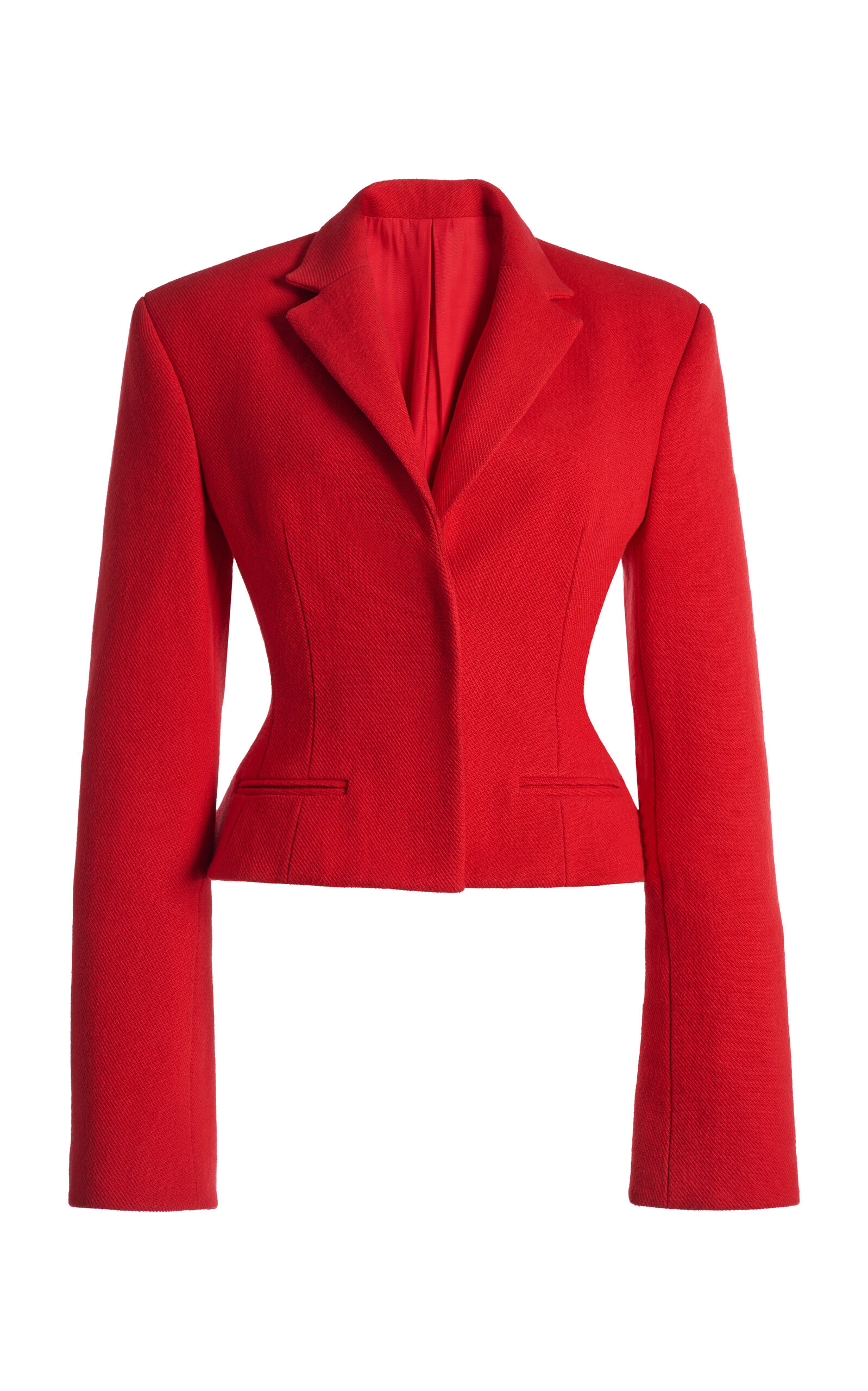 Christopher Esber Marnette Tailored Cotton Blazer In Red