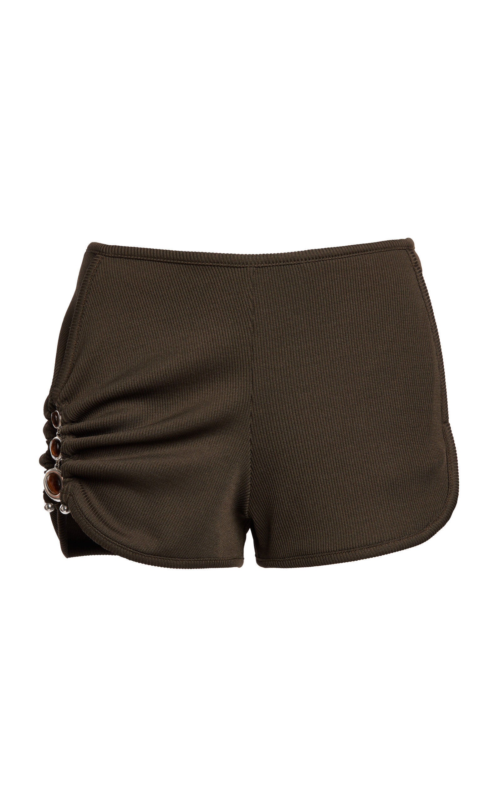 Christopher Esber Crystal Droplet Jersey Shorts - Grey