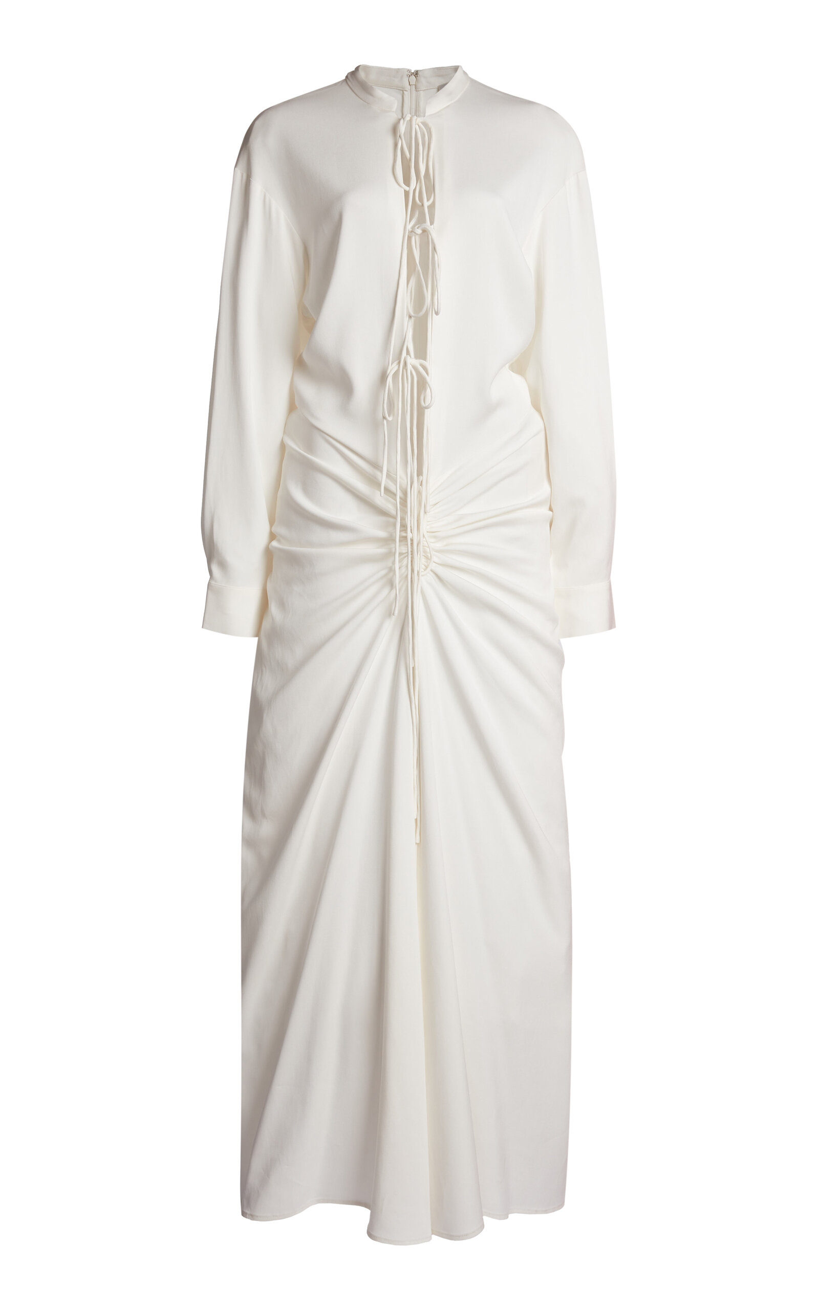 Christopher Esber Bertoia Tie-detailed Georgette Maxi Dress In White