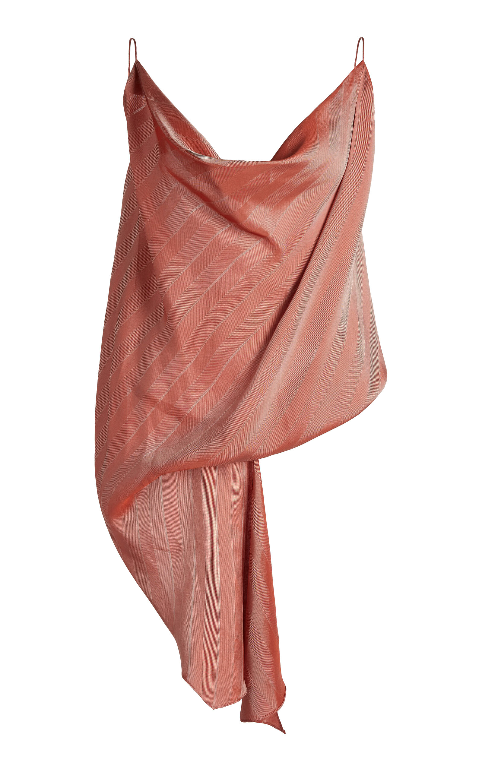 Christopher Esber Draped Satin Camisole Top - Orange