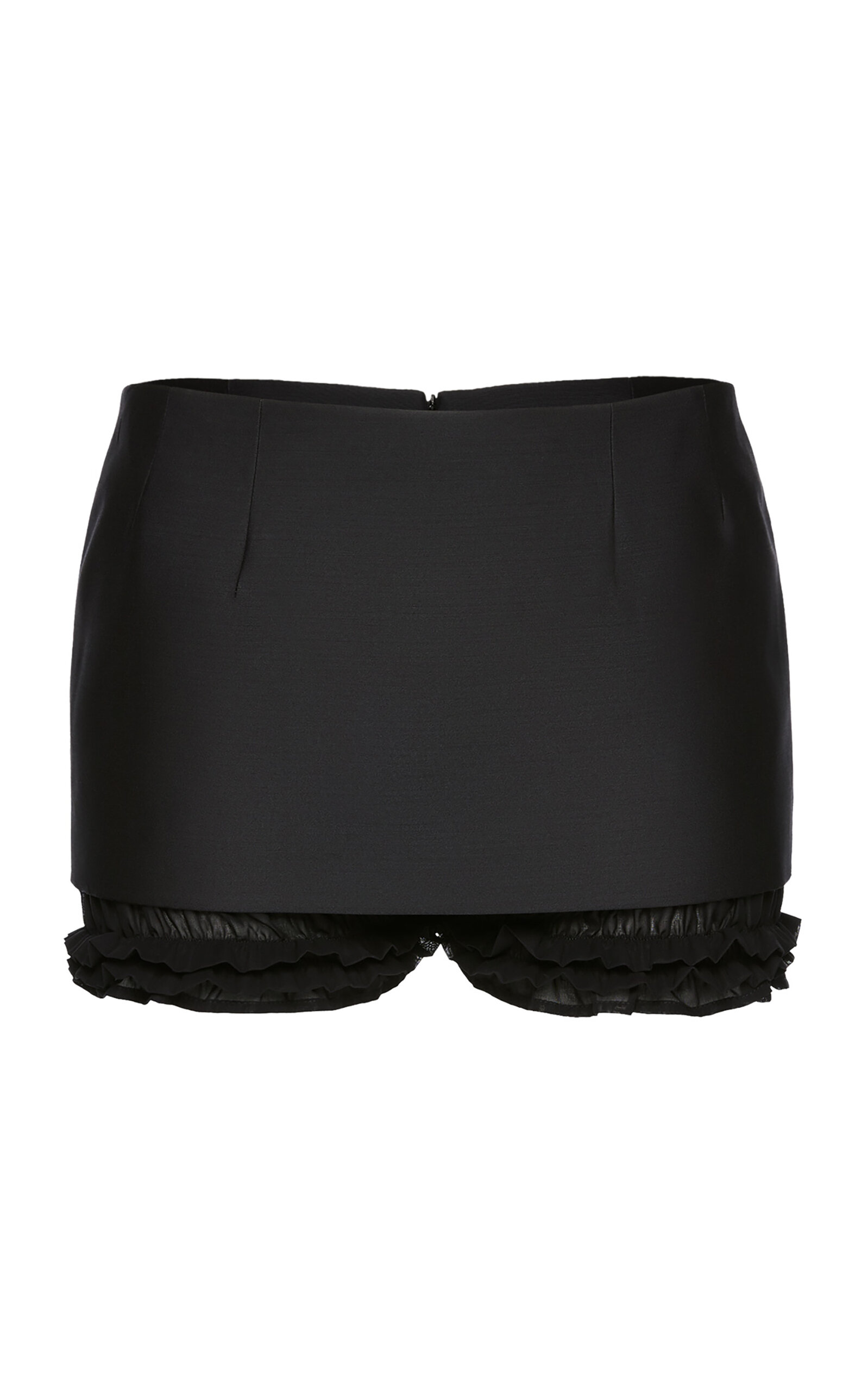 Magda Butrym Wool-silk Mini Shorts In Black
