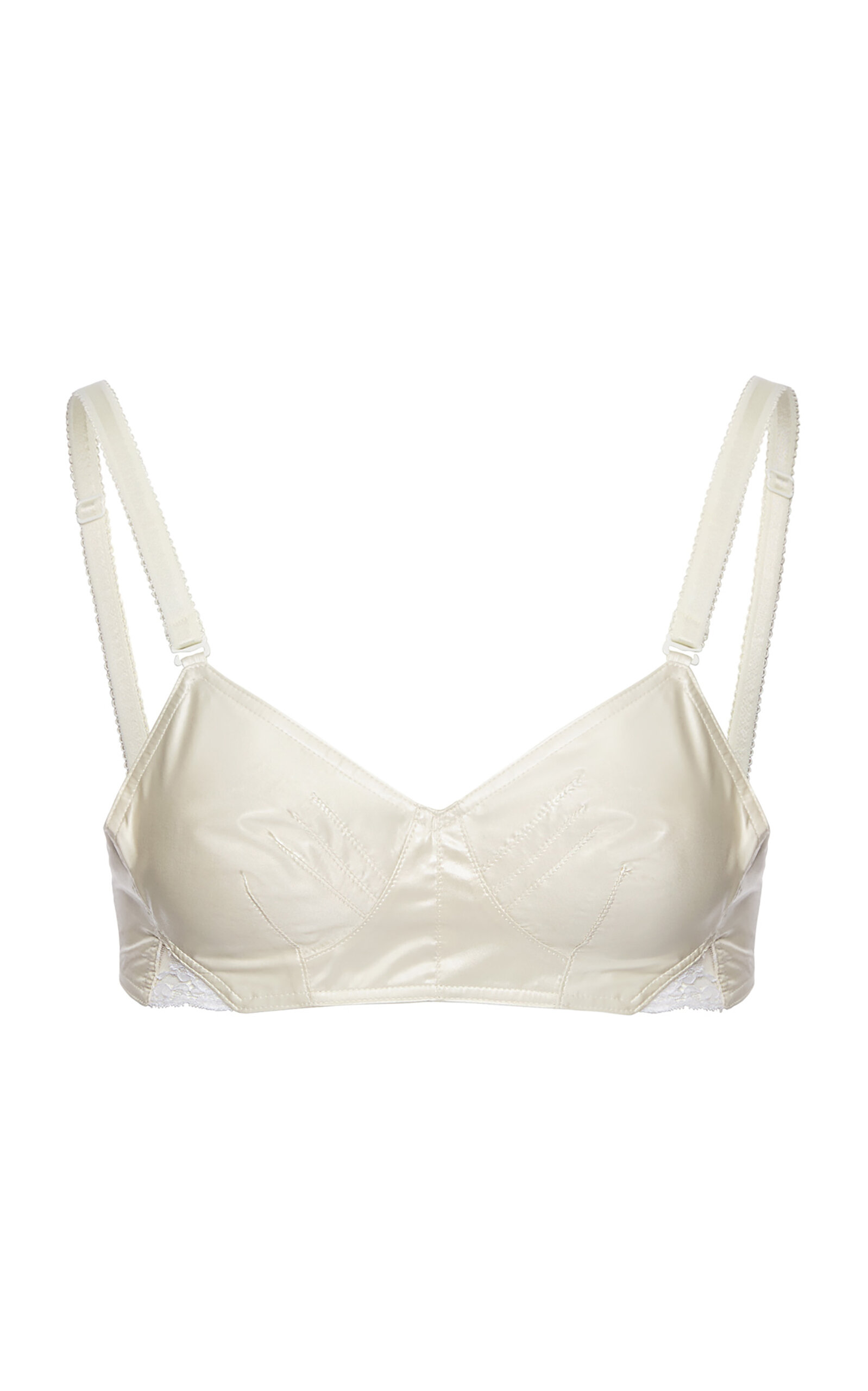 Magda Butrym Cotton-silk Bralette In White