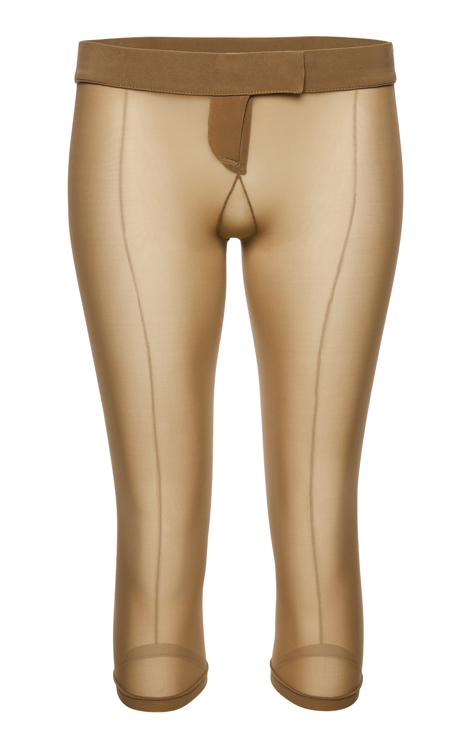 Magda Butrym Mid-rise Capri Pants In Brown