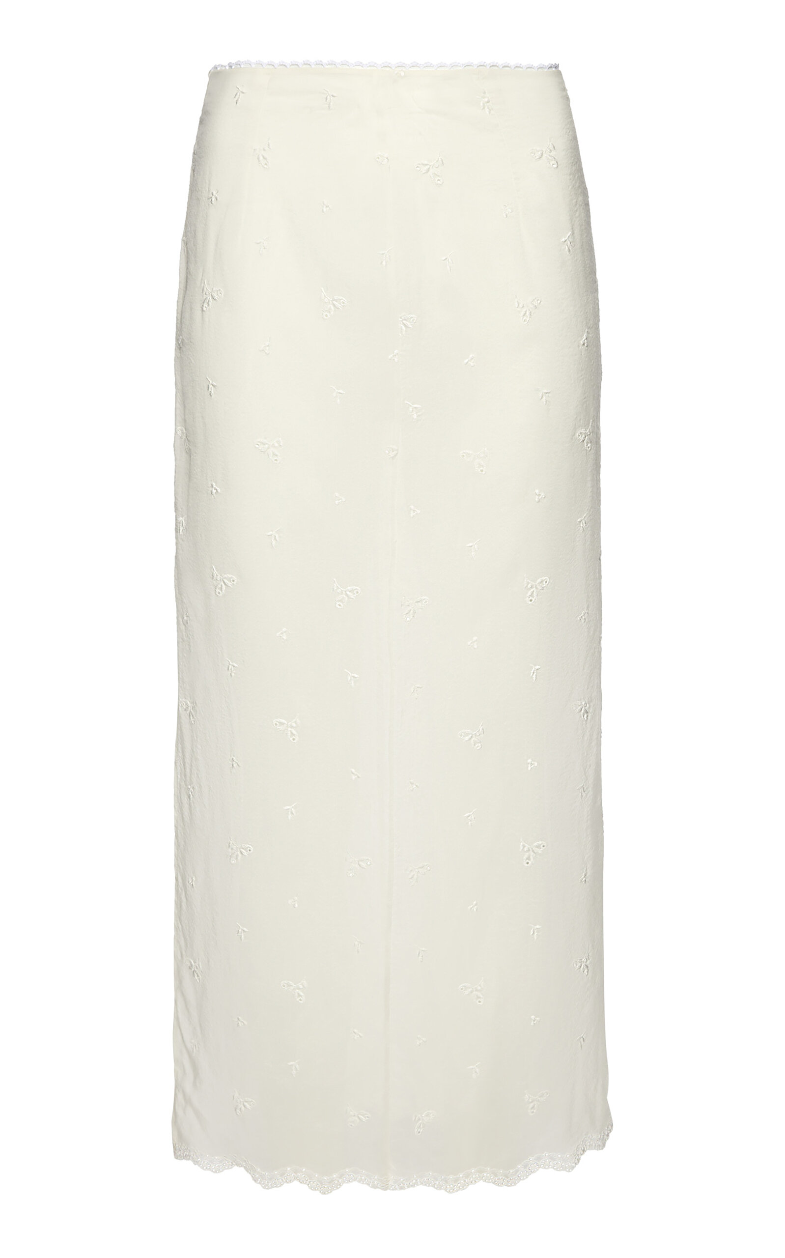 Magda Butrym Lace Midi Skirt In White