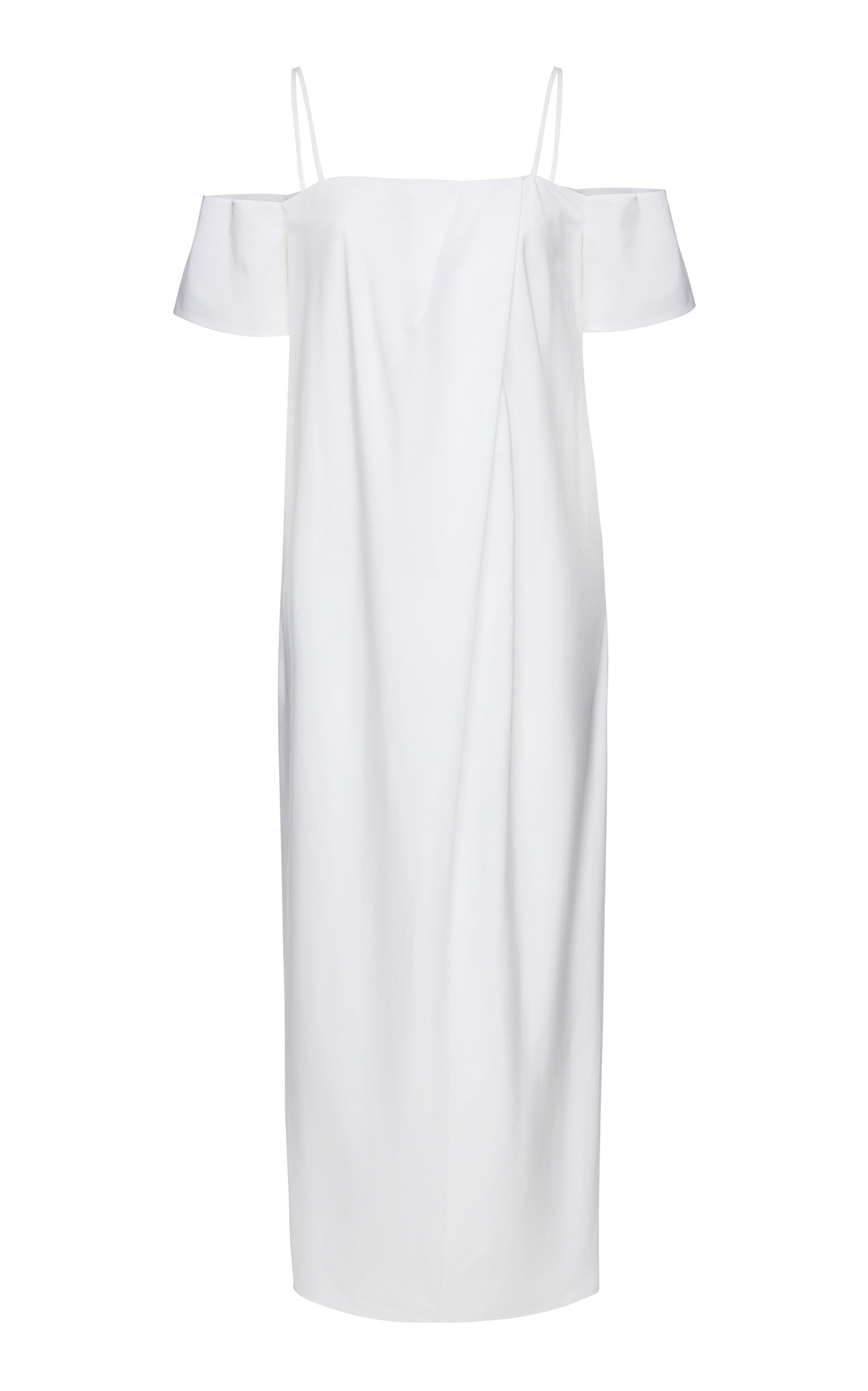 Magda Butrym Cold-shoulder Cotton Mazi Dress In White
