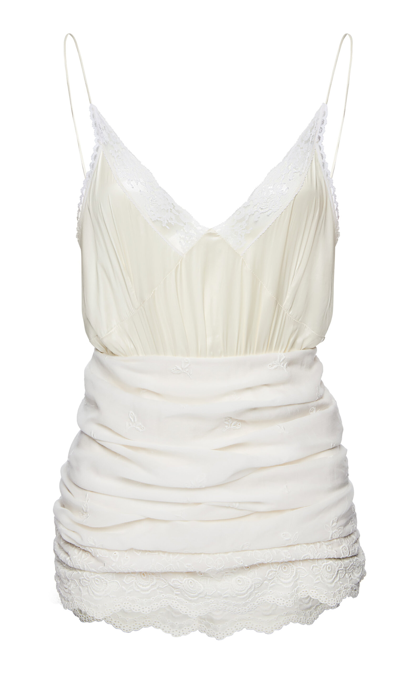 Magda Butrym Draped Silk-blend Cami Top In White