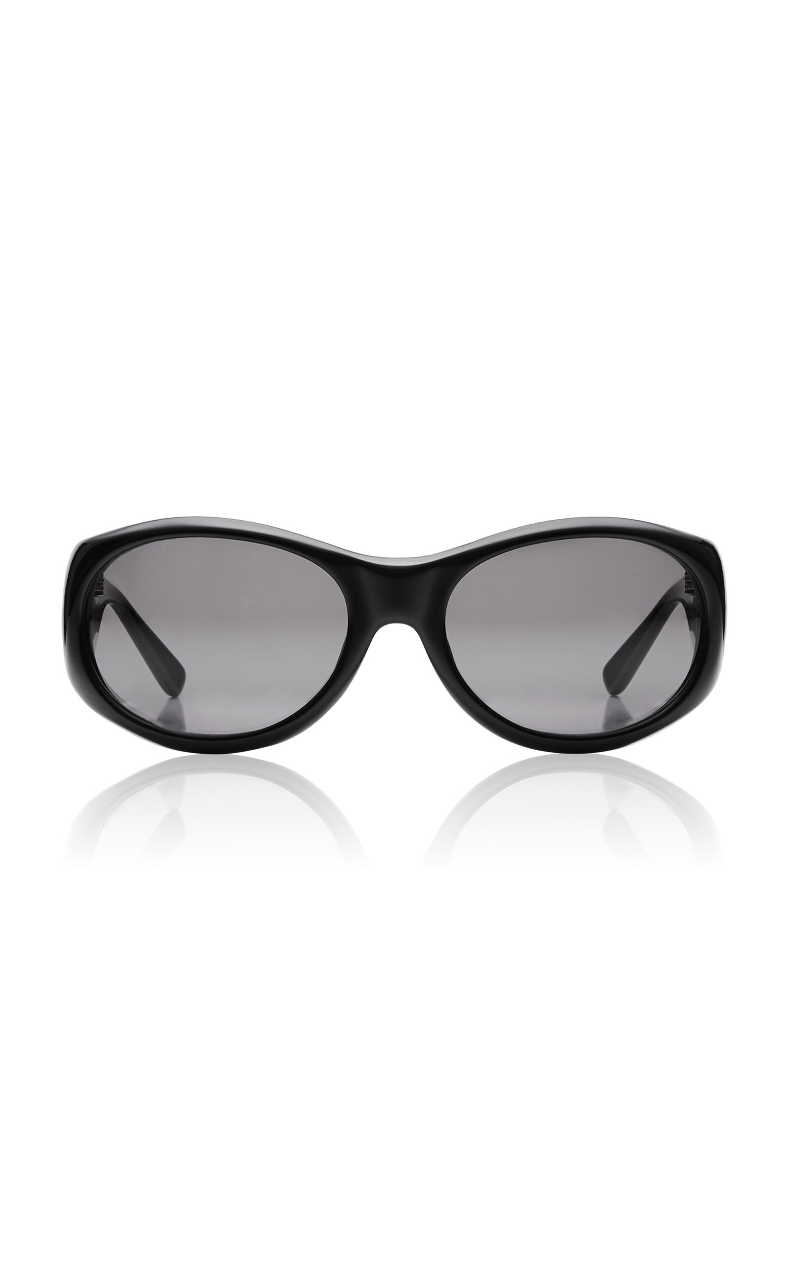 Magda Butrym Black Round Sunglasses - Black - OS
