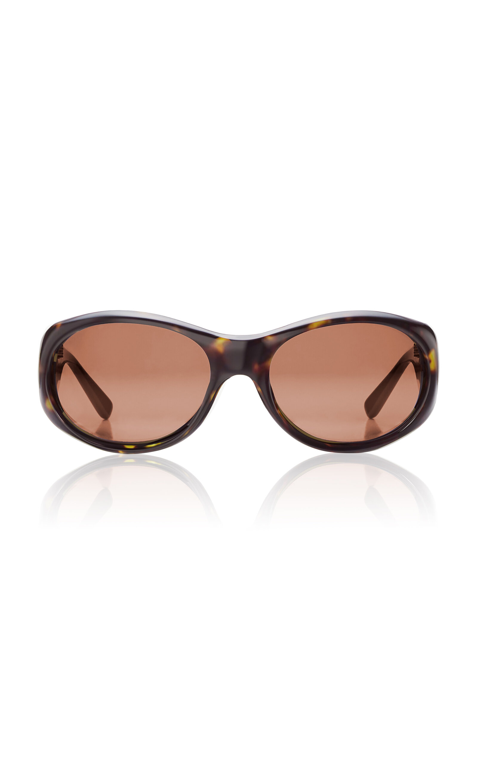 Magda Butrym Brown Round Sunglasses In Brown