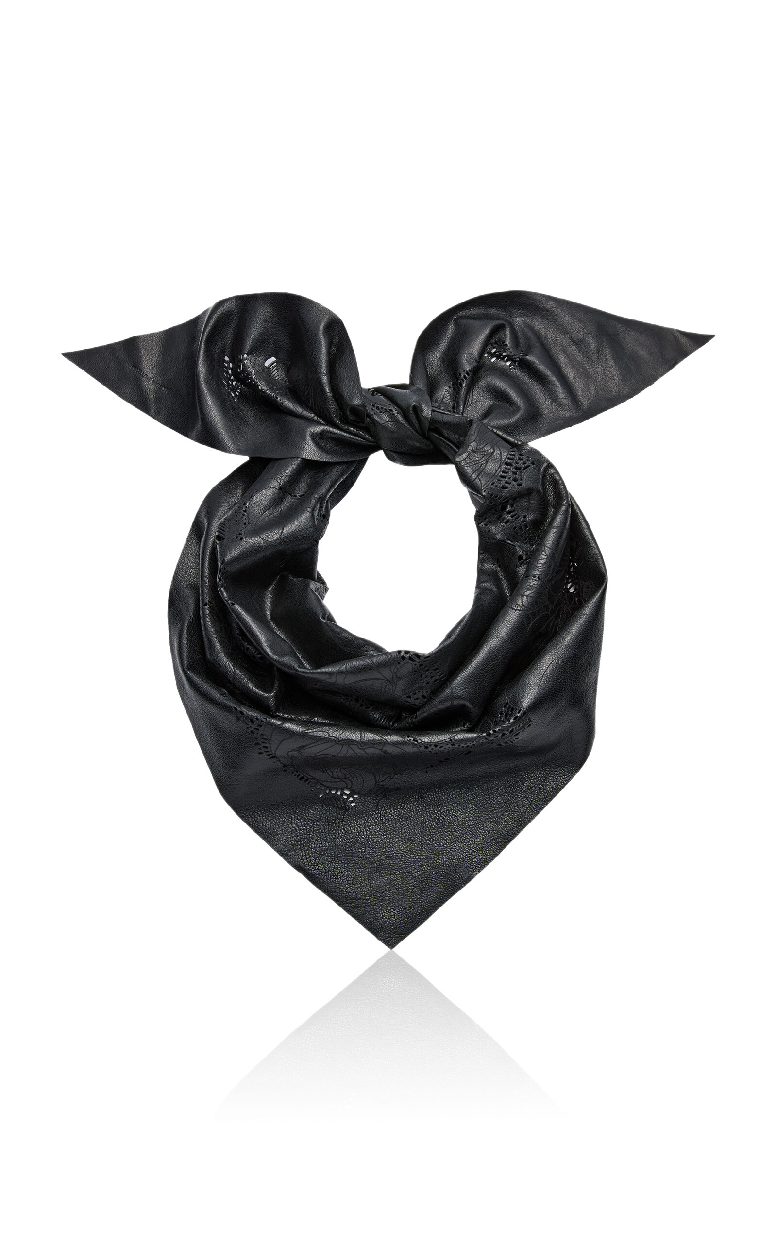 Magda Butrym Black Leather Scarf In Black