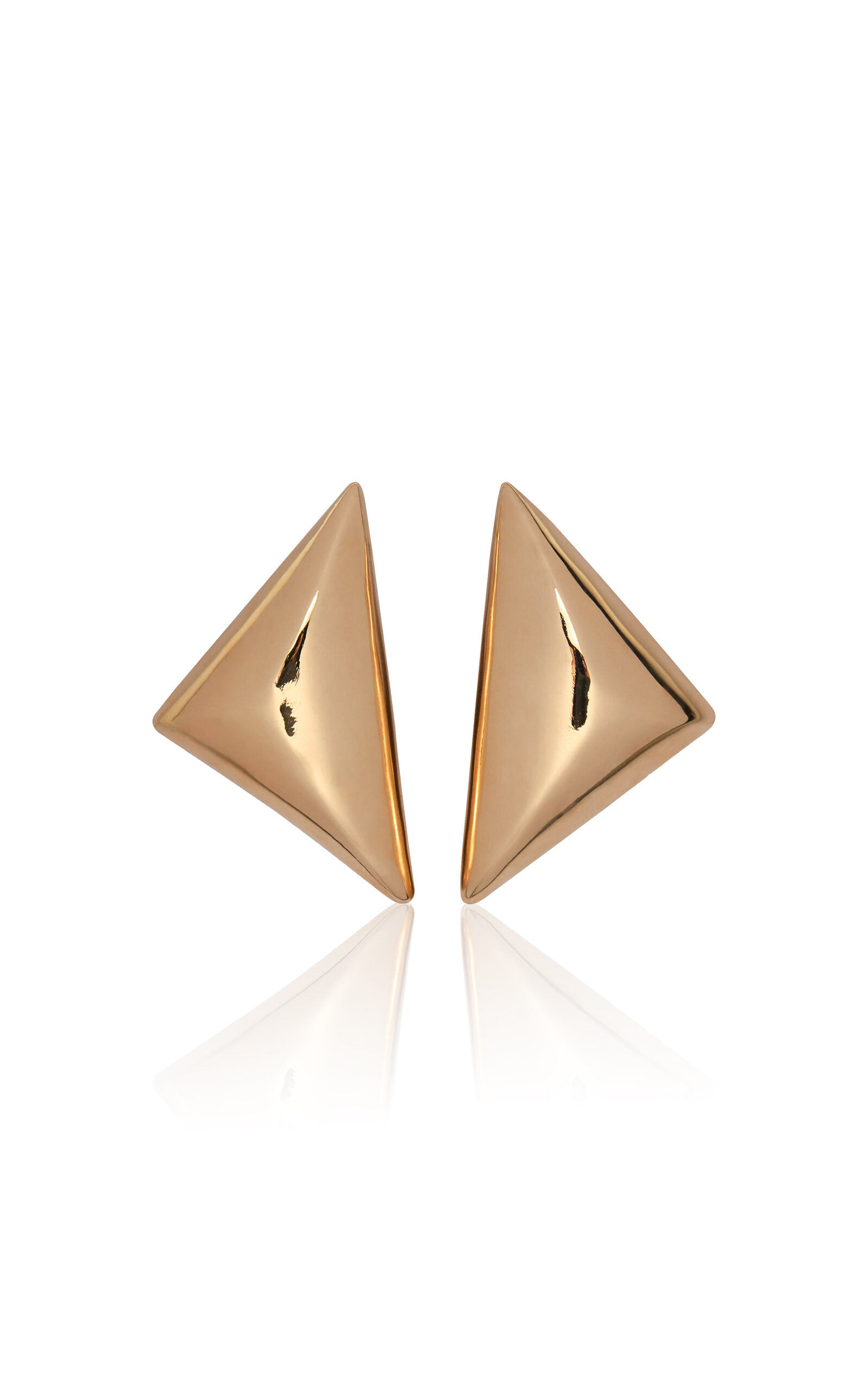 Magda Butrym Gold Earrings In Brown