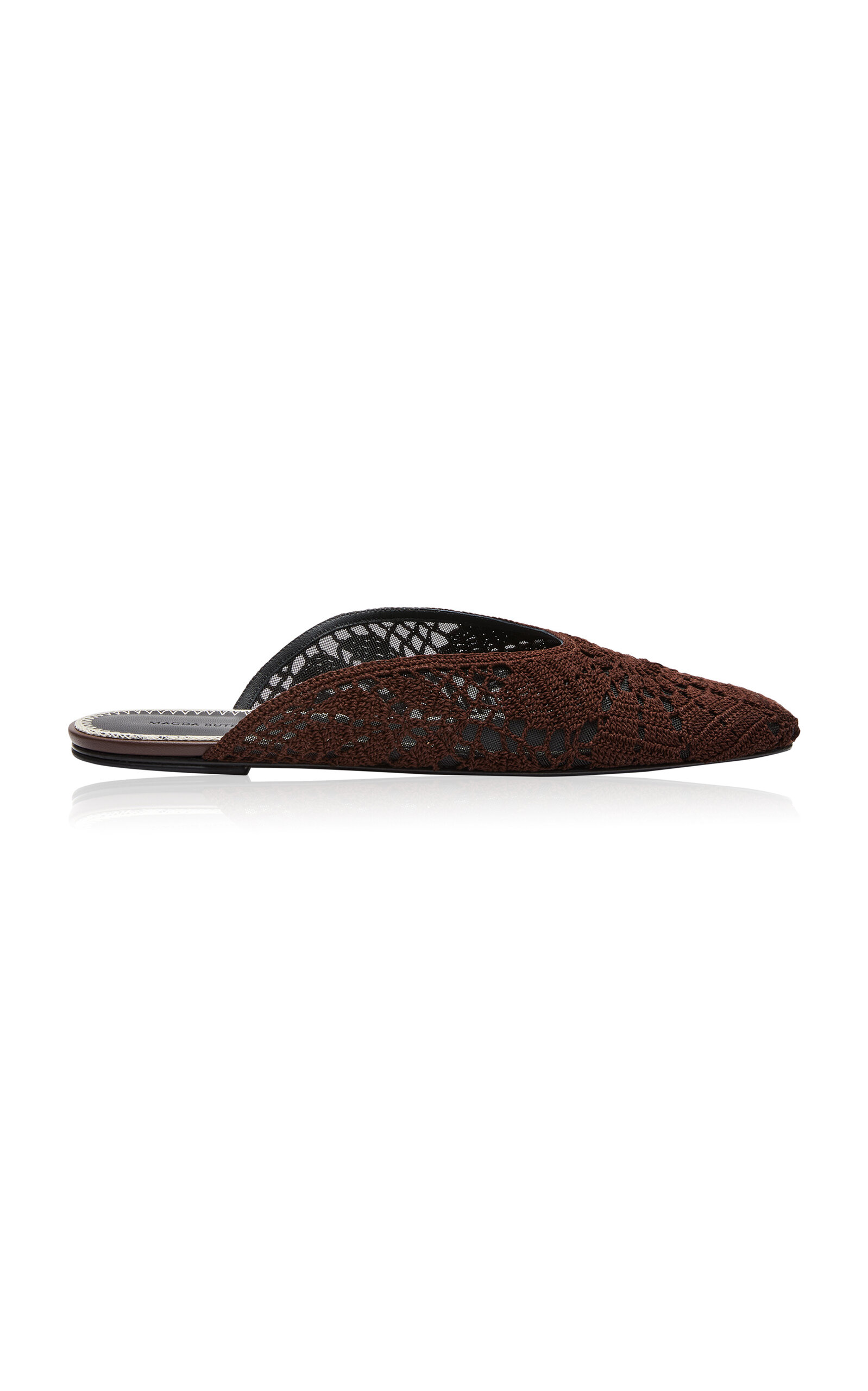 Magda Butrym Brown Crochet Mules In Brown