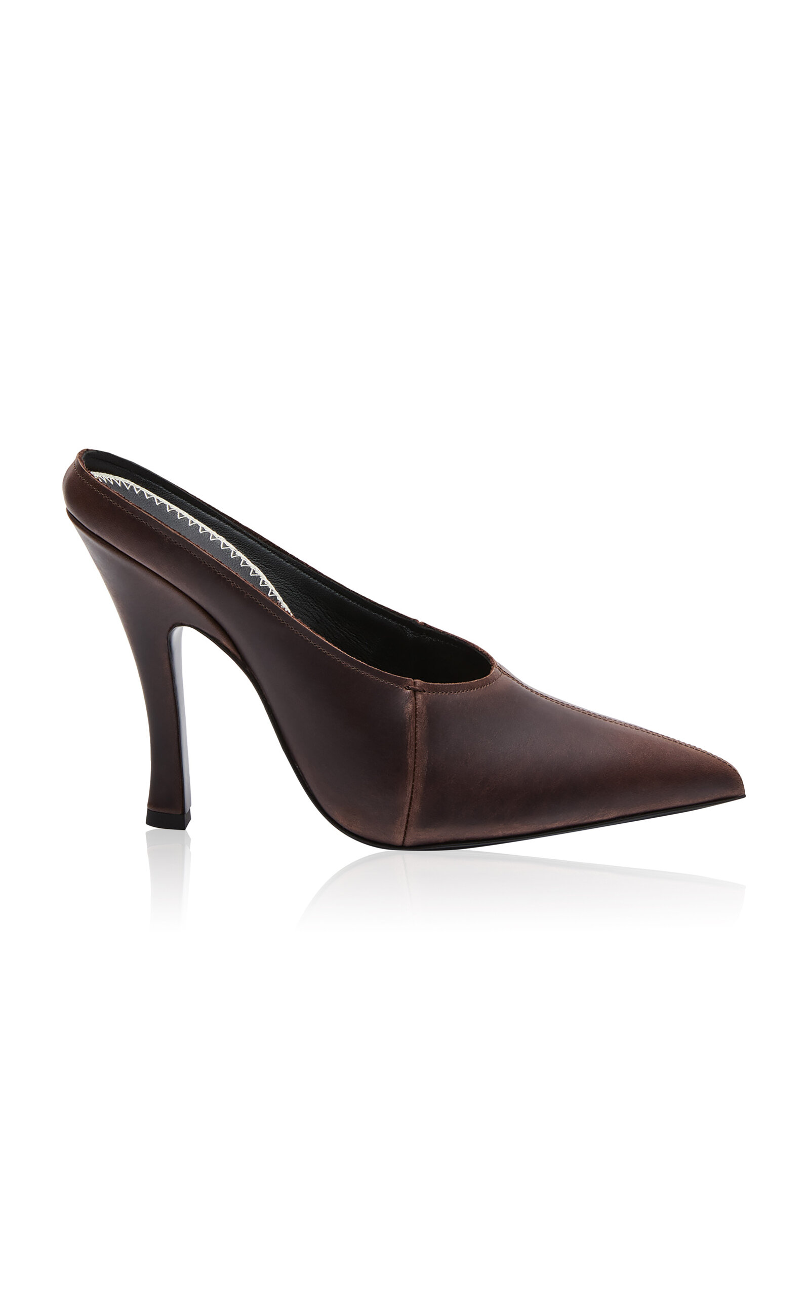 Magda Butrym Brown Mules In Burgundy