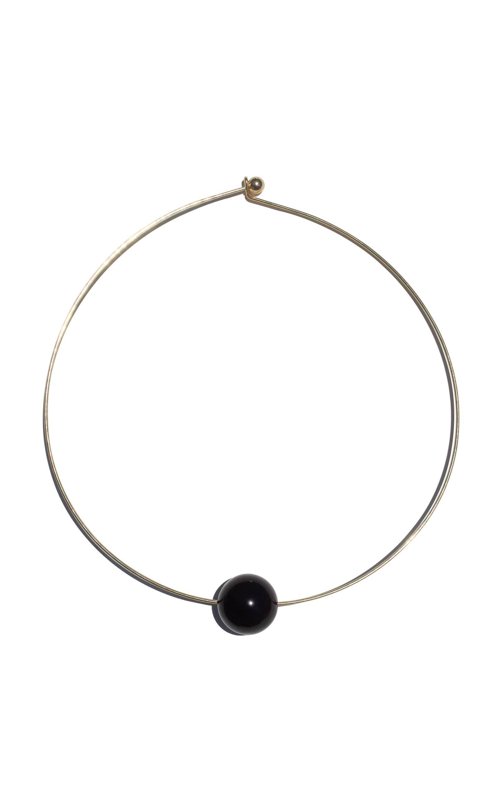 Vertigo Gold-plated Vermeil Onyx Necklace In Black