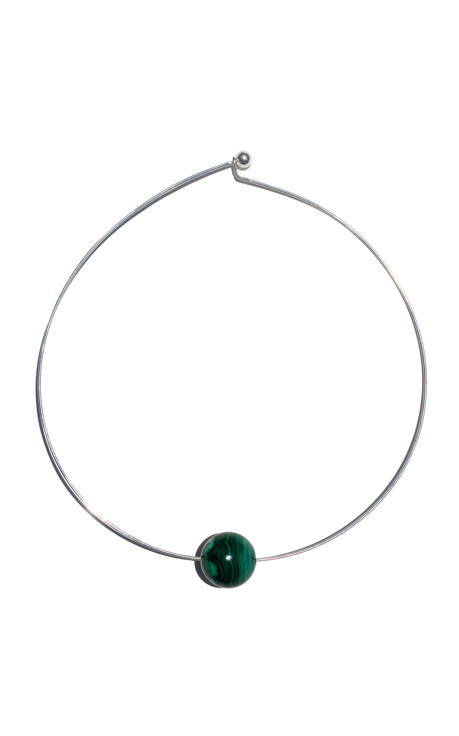 Vertigo Gold-plated Vermeil Malachite Necklace In Green