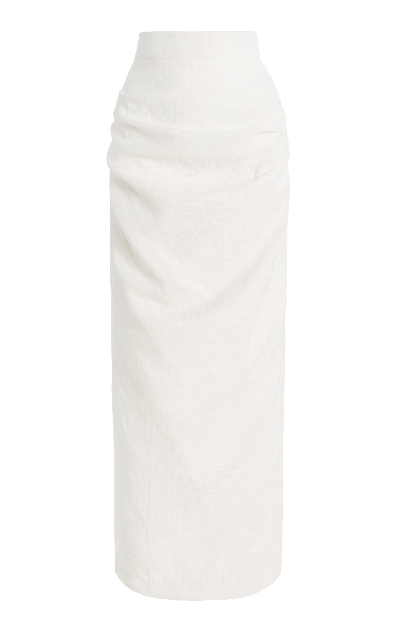 Maticevski Exclusive Saucy Minx Crinkled Maxi Skirt In White