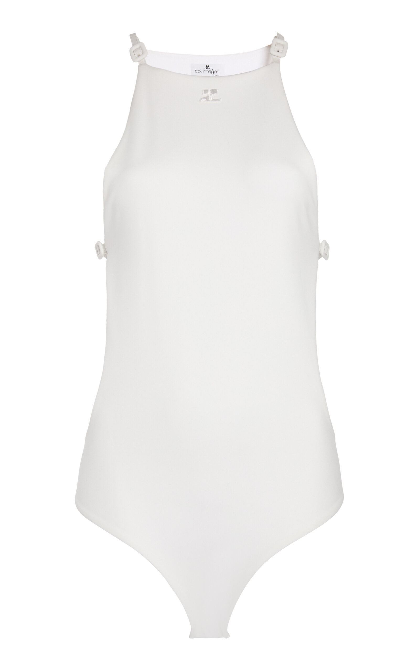 Courrèges Cutout One-piece Swimsuit In White