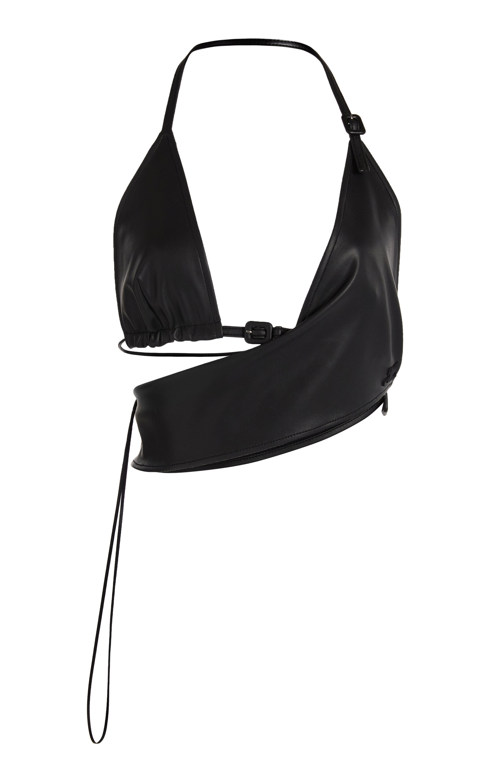 Courrèges Asymmetric Bikini Top - Black