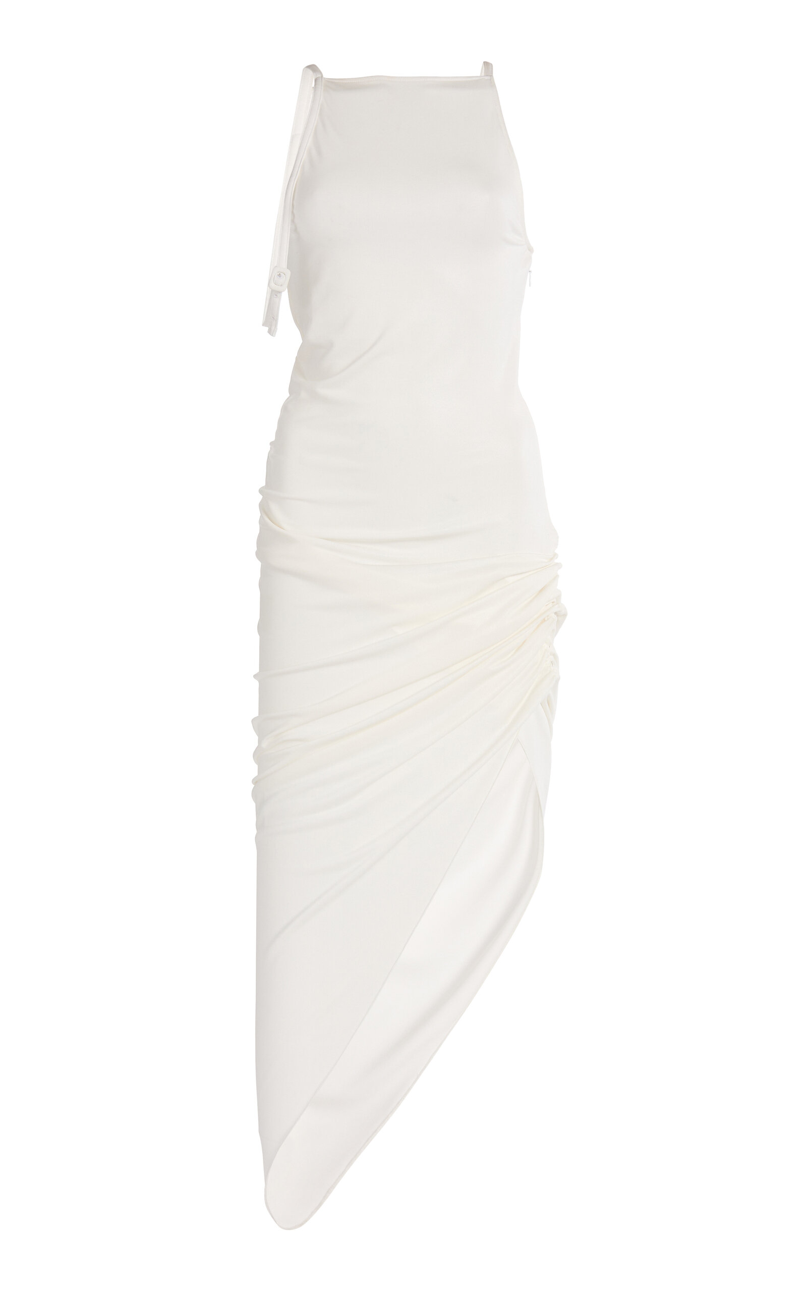 Courrèges Twisted Jersey Maxi Dress In White