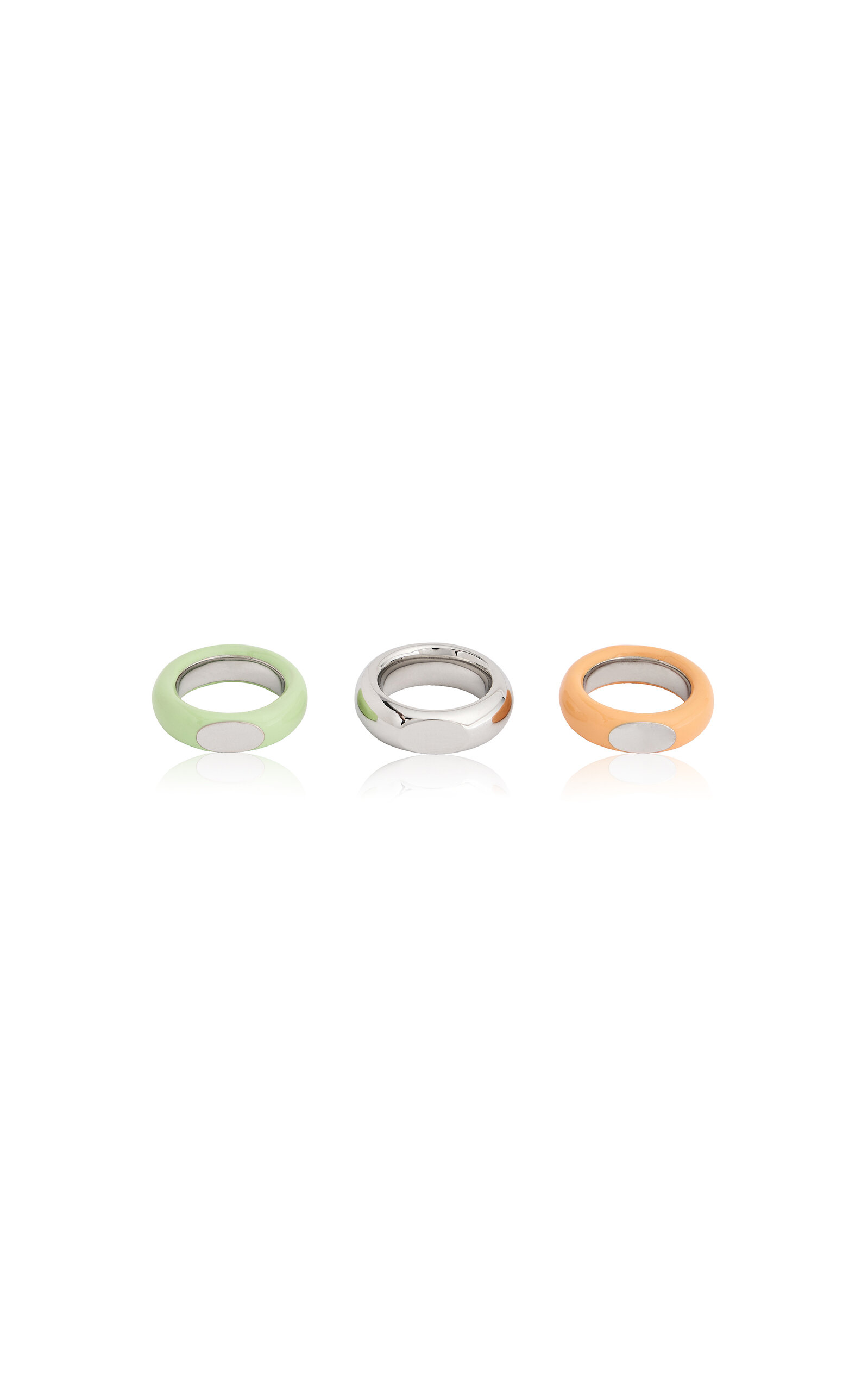 Rabanne Three Ring Set In Multi