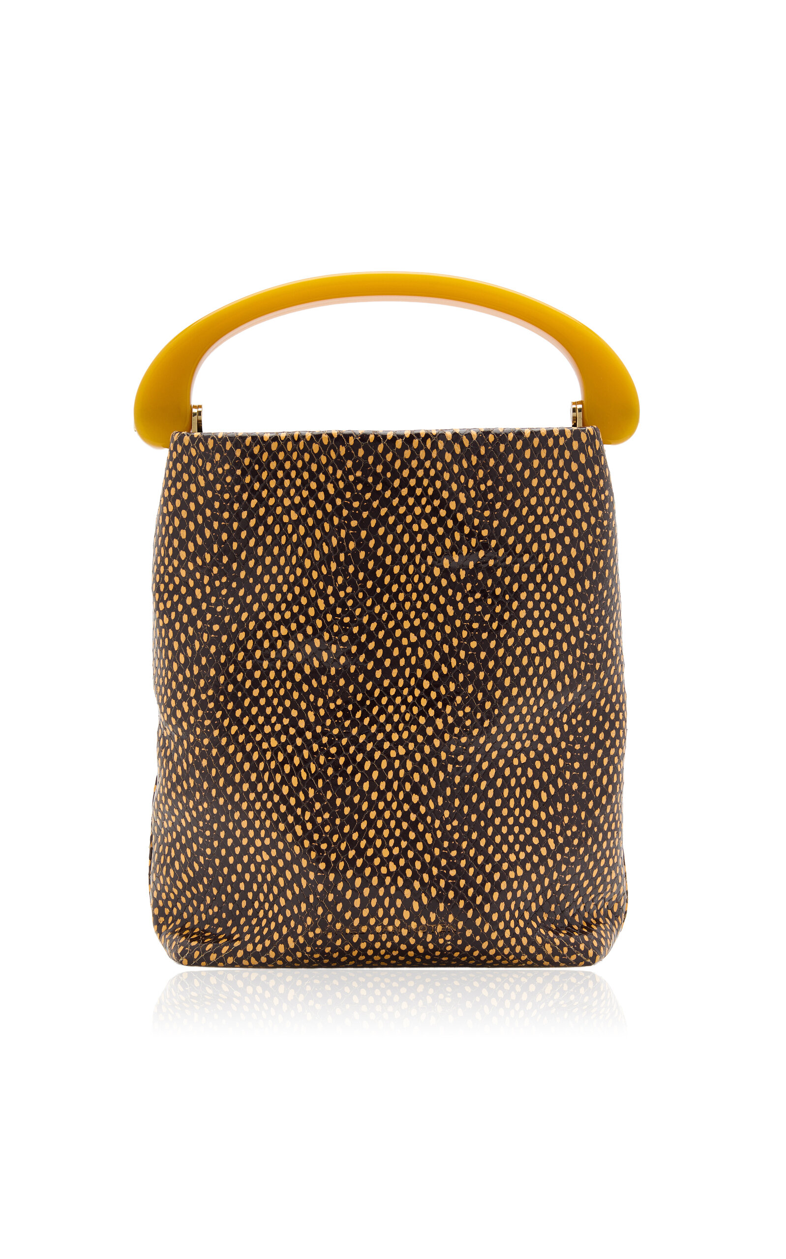 Dries Van Noten Printed Leather Top Handle Bag