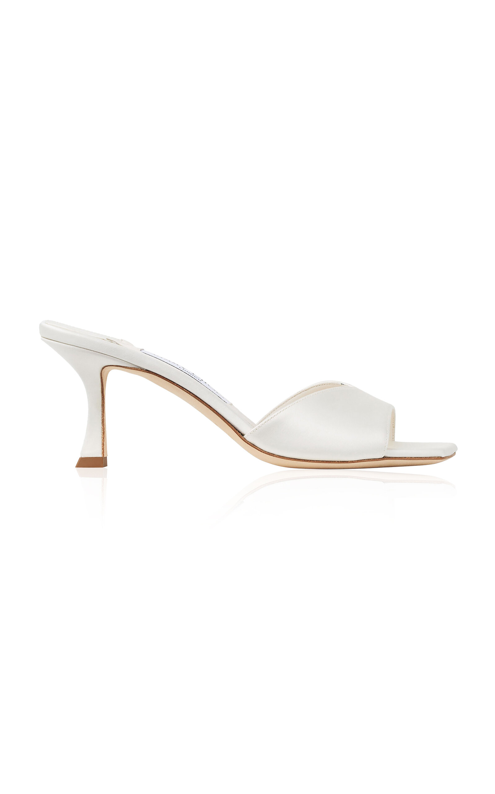 Jimmy Choo Skye 70 Satin Sandal In White
