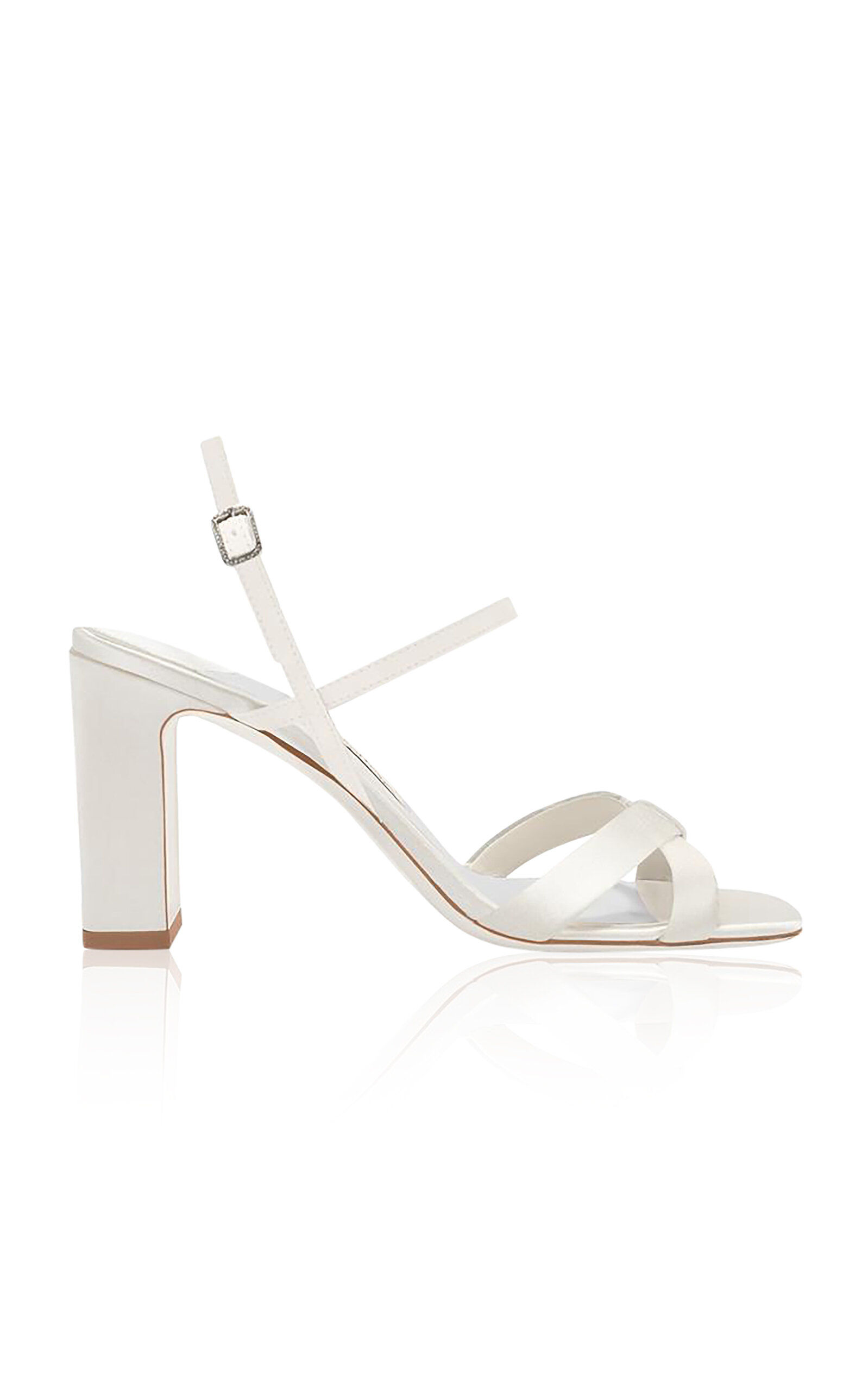 Jimmy Choo Elsy/bh 85 Satin Sandal In White