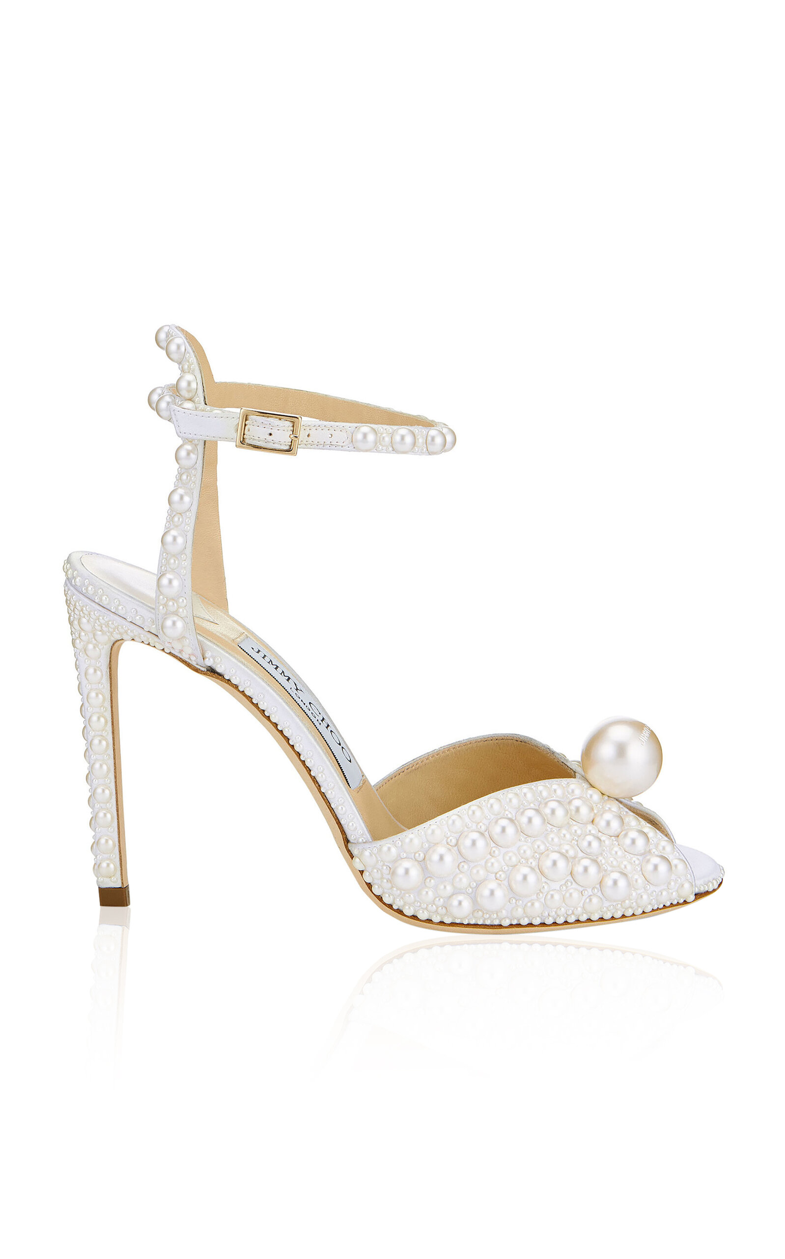Jimmy Choo Sacora 100 Pearl Sandal - White