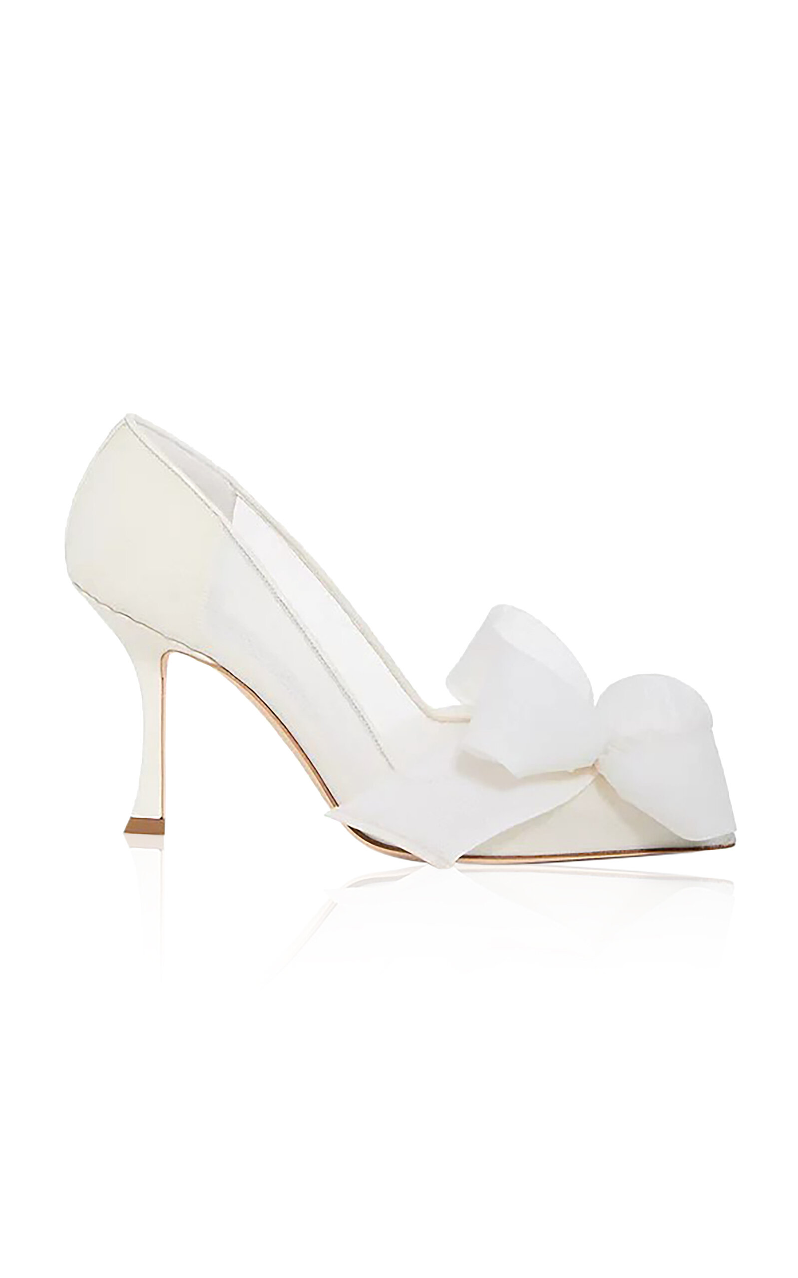 Jimmy Choo Staz 90 Mesh Pump - White - IT 37.5
