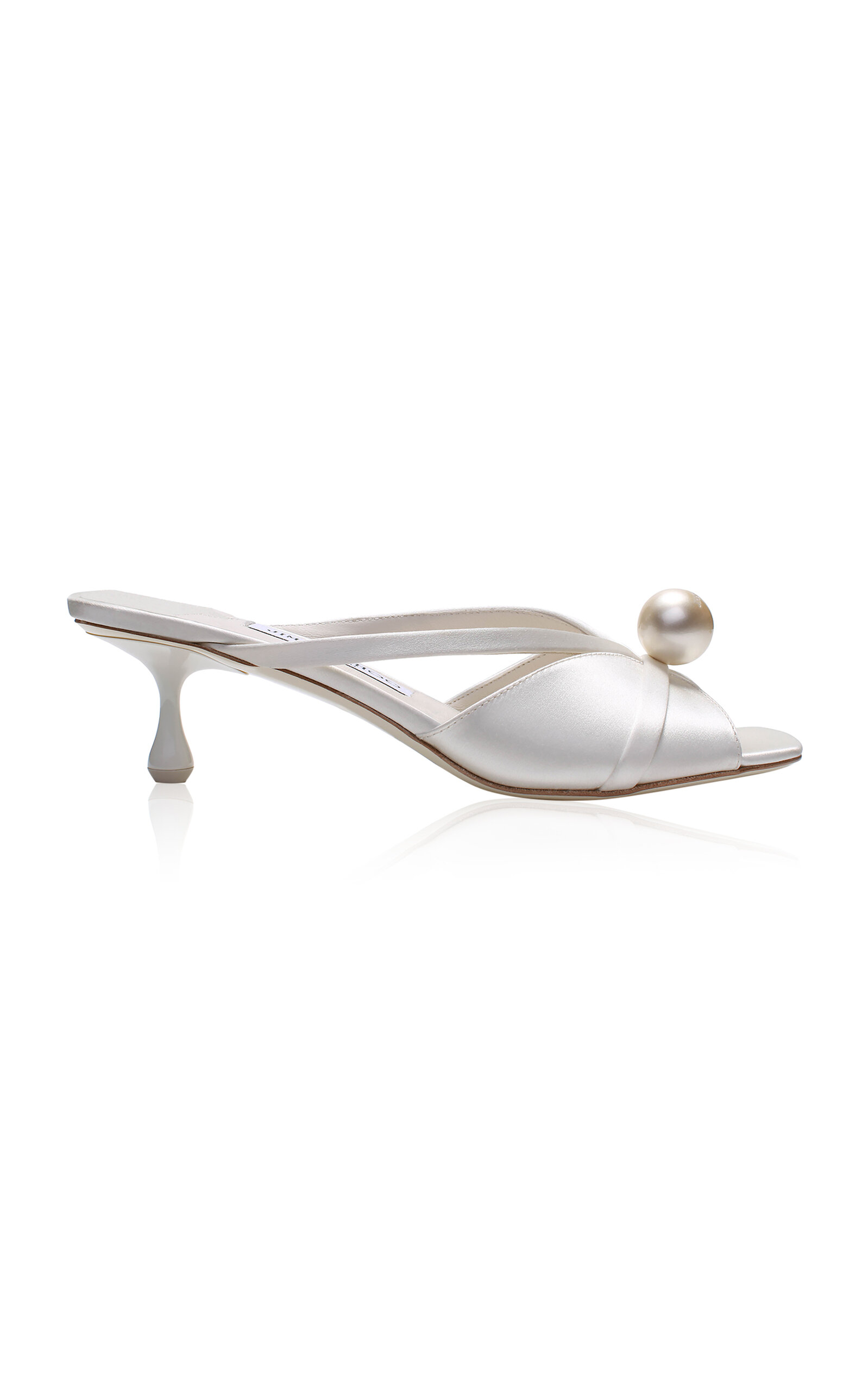 Jimmy Choo Siva Mule 50 Satin Mule In White