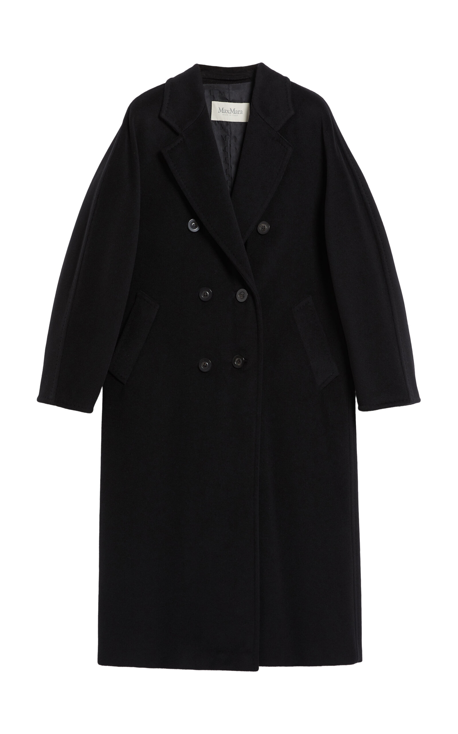 Max Mara Madame Wool-cashmere Coat In Black
