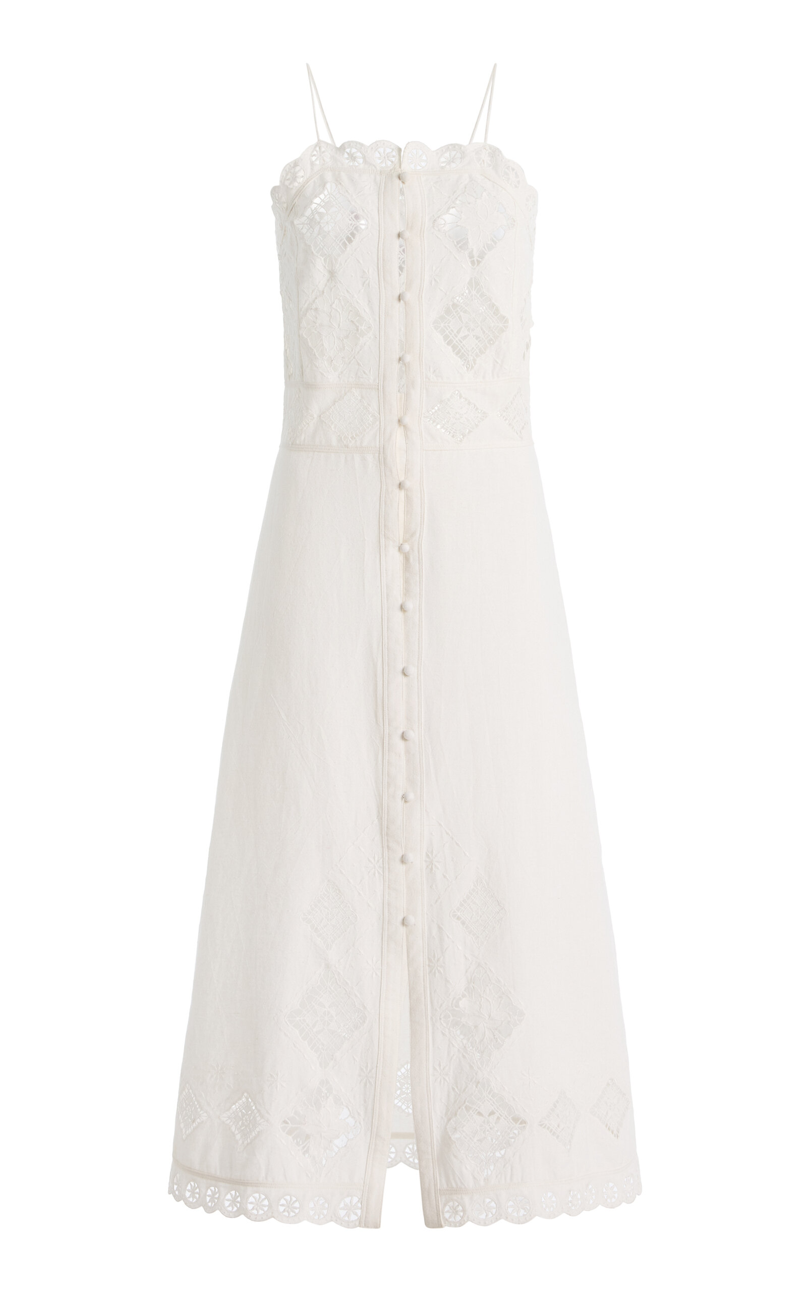Isabel Marant Nelsane Cotton-Linen Midi Dress